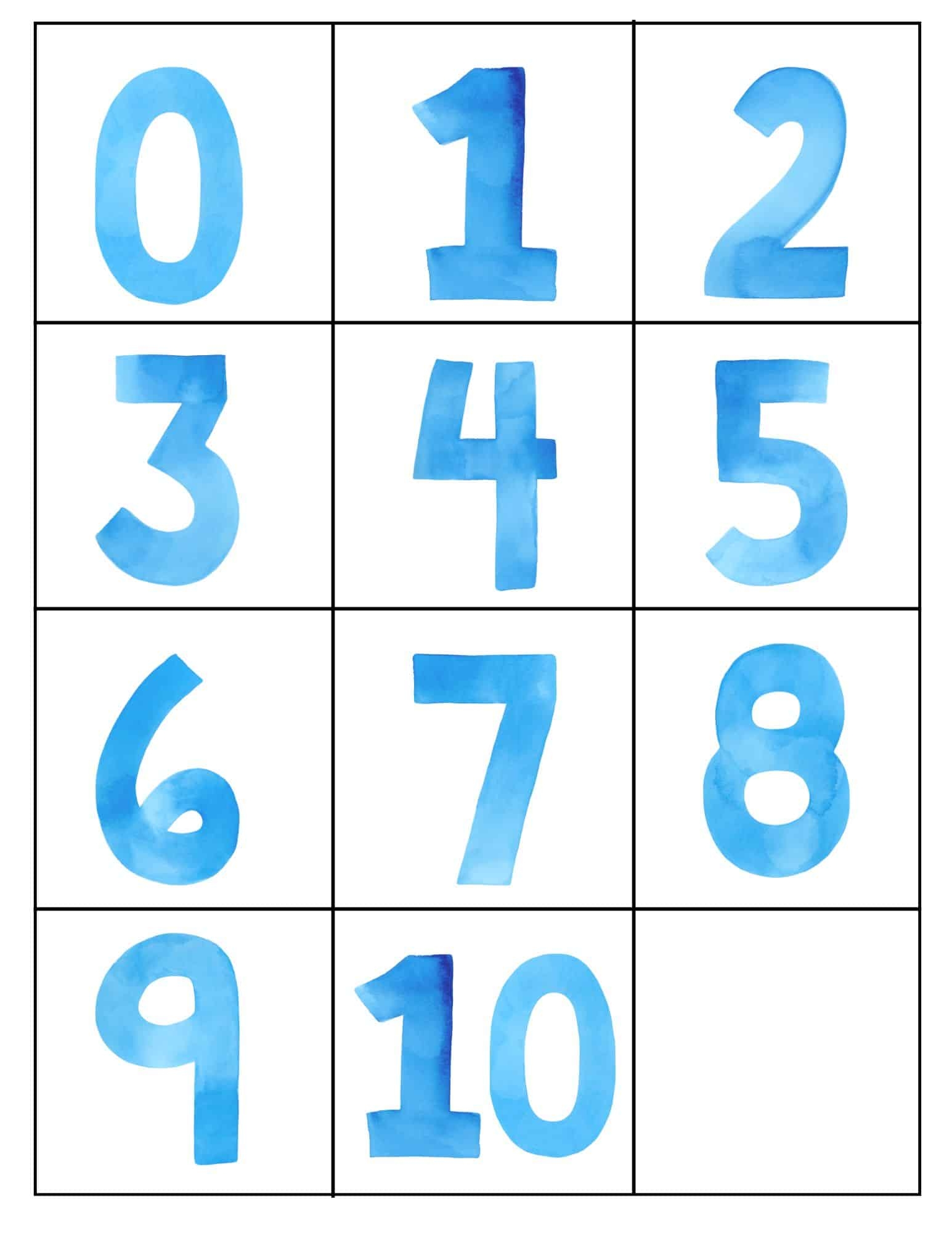 Free Large Printable Numbers