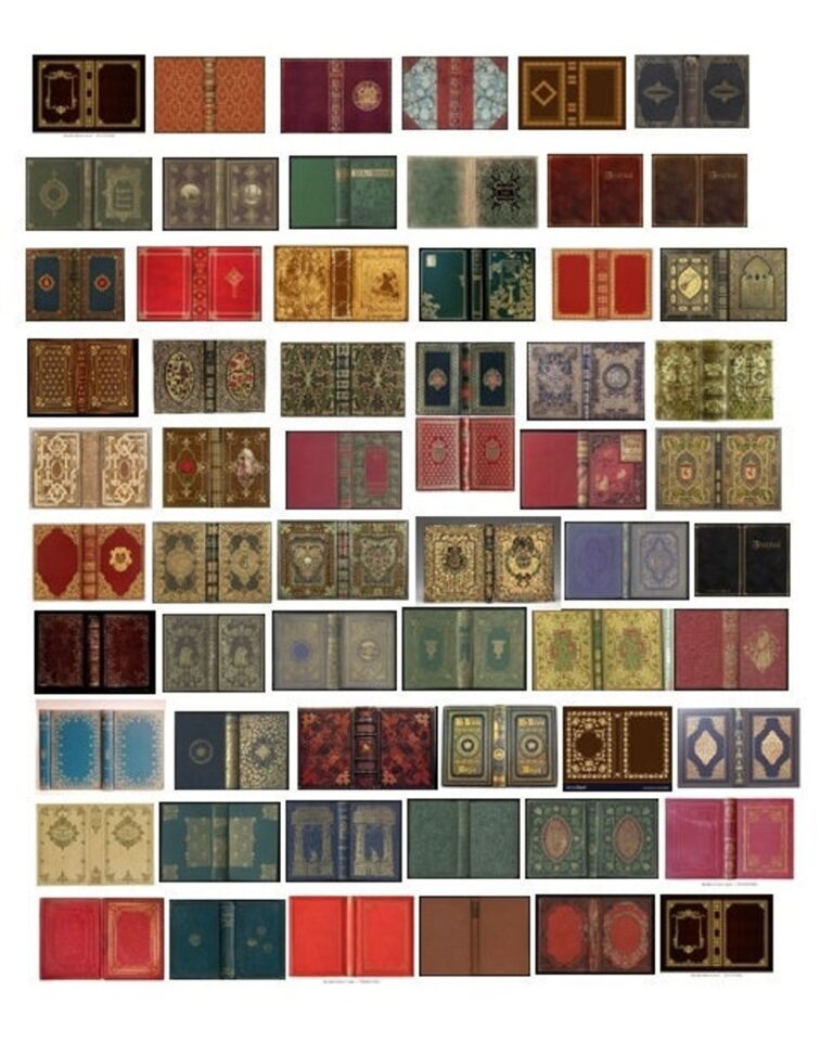 1 12 SCALE Printable Miniature Book Covers antique Only 60 Covers Etsy