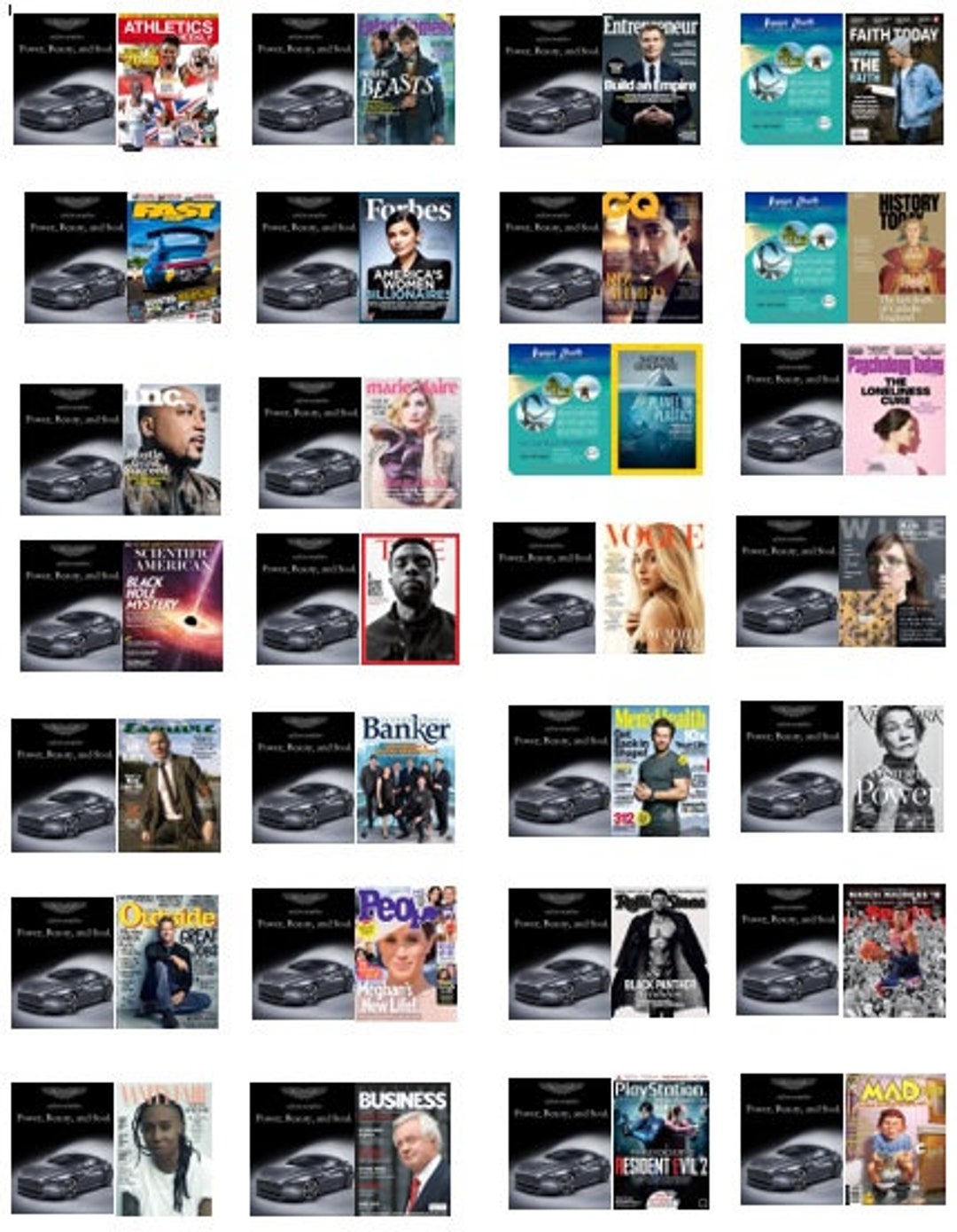 1 24 SCALE Printable Miniature Magazine Covers 1 28 Covers In PDF Etsy