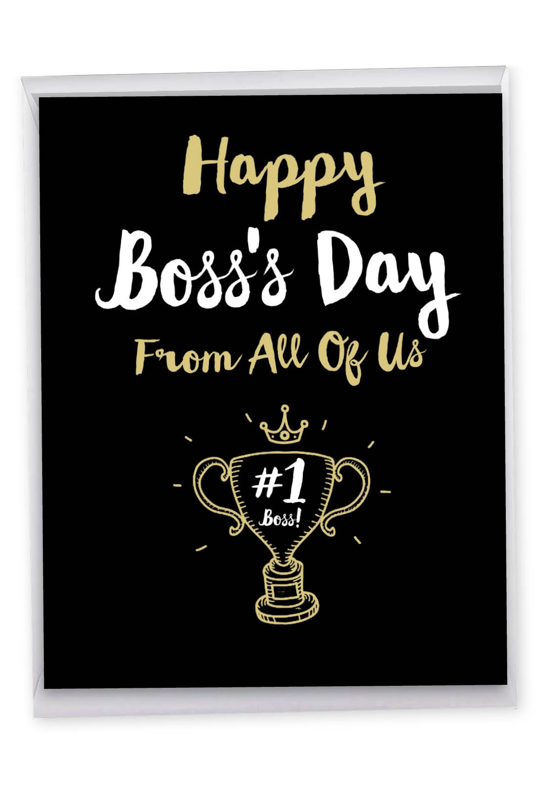 1 Big Funny Boss s Day Card With Envelope 8 5 X 11 Inch Happy Boss s Day J5886bog us