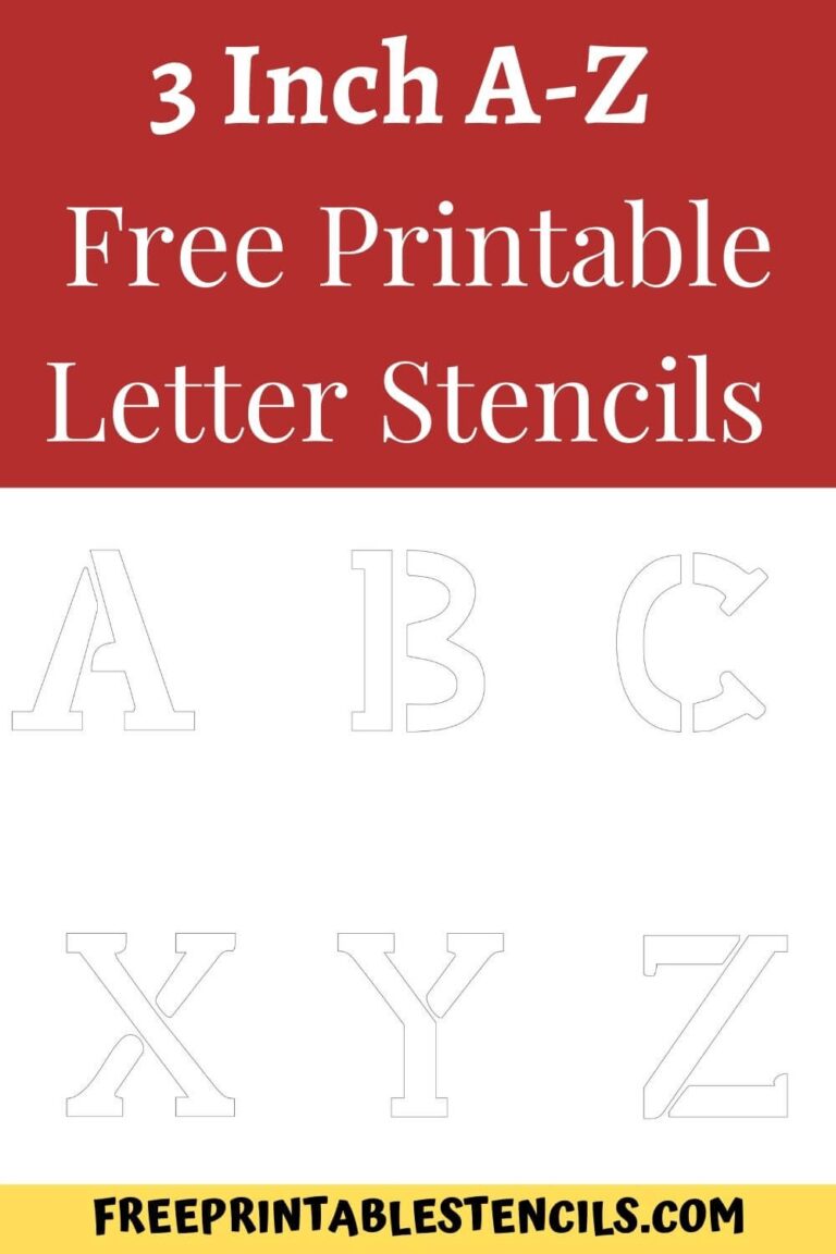 1 Free Printable 3 Inch Letter Stencils A Z