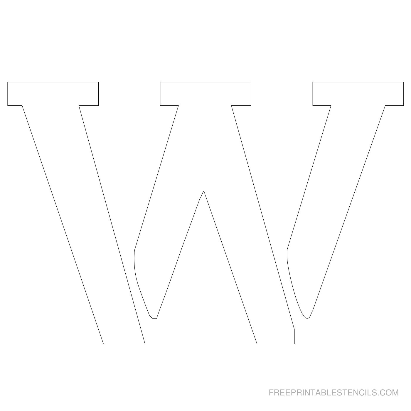 1 Free Printable 4 Inch Letter Stencils A Z