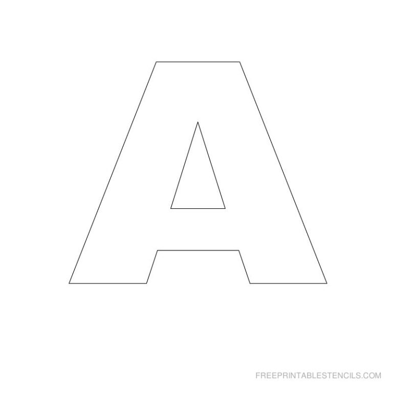 1 Free Printable Large Alphabet Letter Stencils