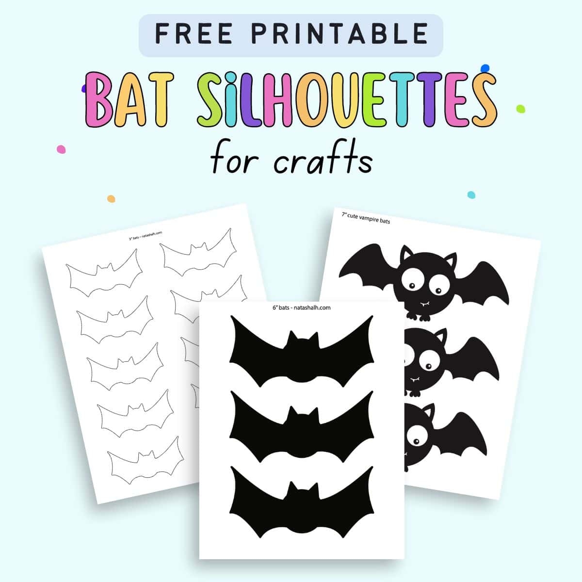 10 9 Free Printable Bat Silhouettes The Artisan Life