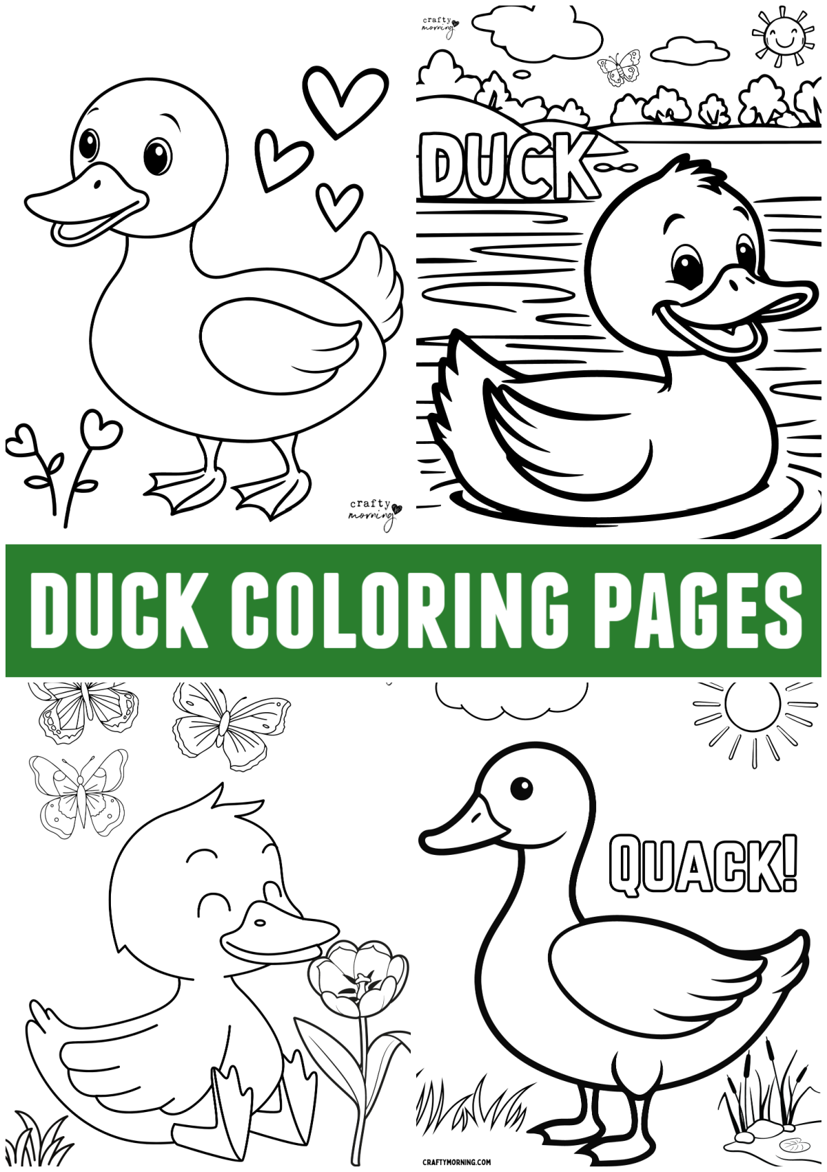 10 Duck Coloring Pages To Print Crafty Morning