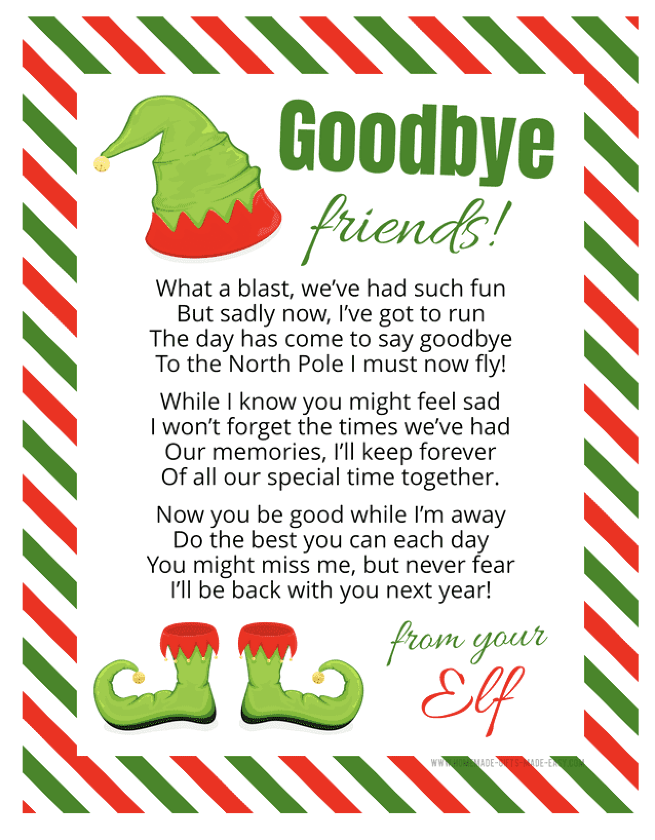 10 Free Elf On The Shelf Goodbye Letters To Make Saying Goodbye Easier Celebrity Parents Magazine