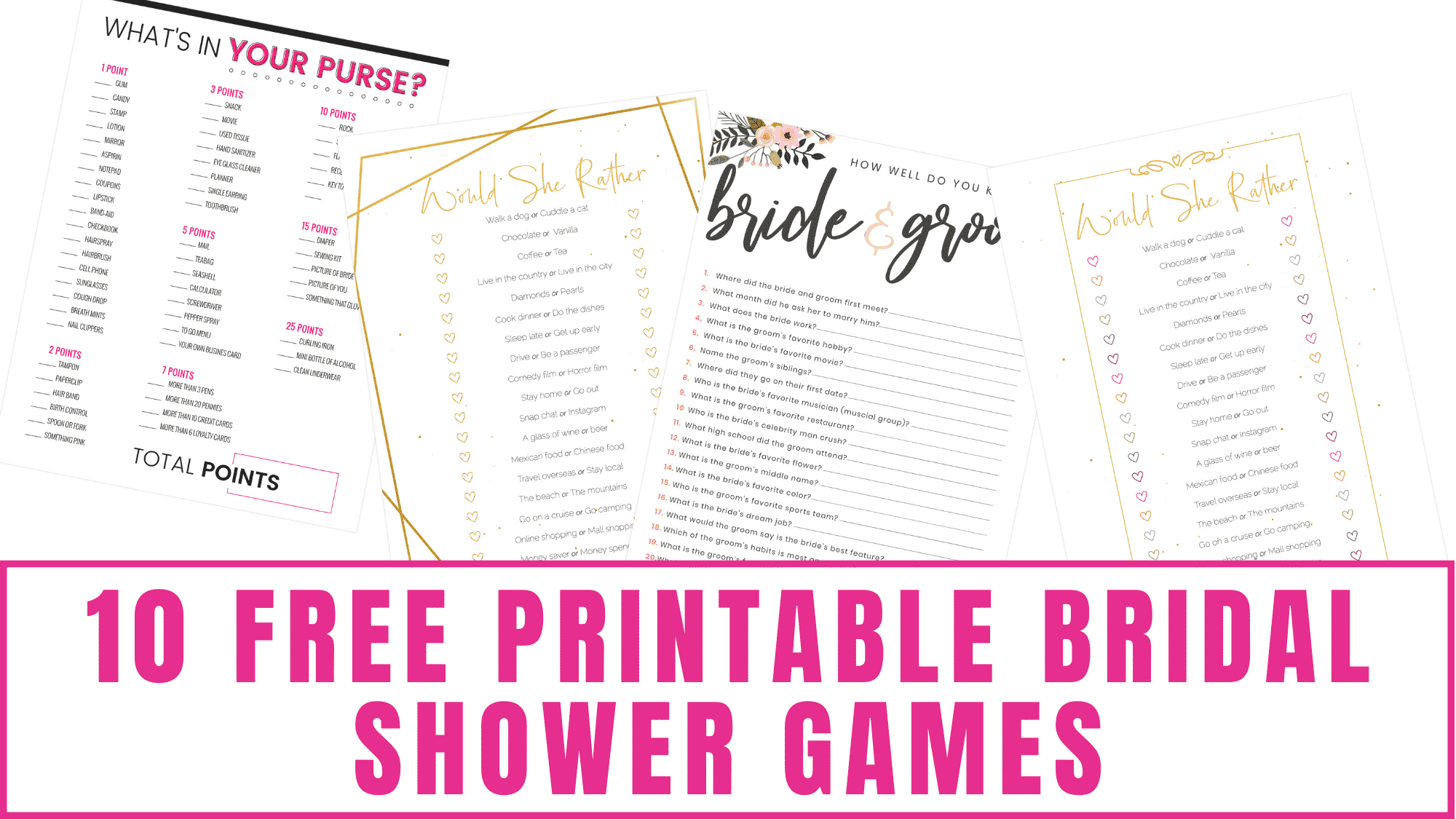10 Free Printable Bridal Shower Games Freebie Finding Mom Worksheets Library