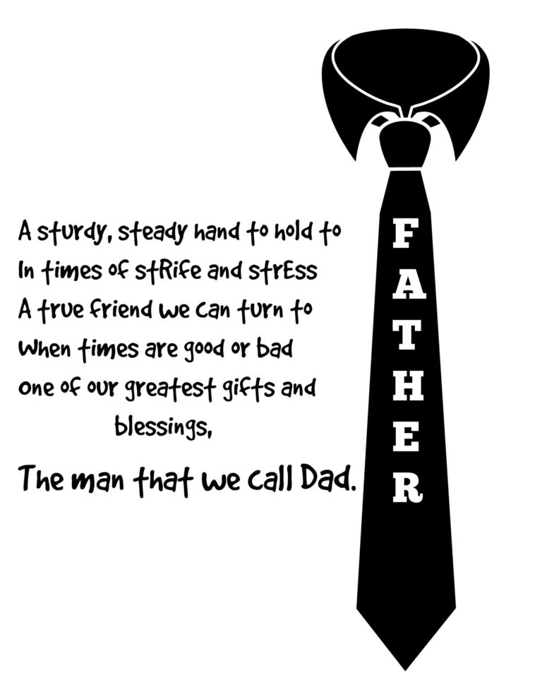 10 Free Printable Father s Day Poems To Celebrate Your Hero