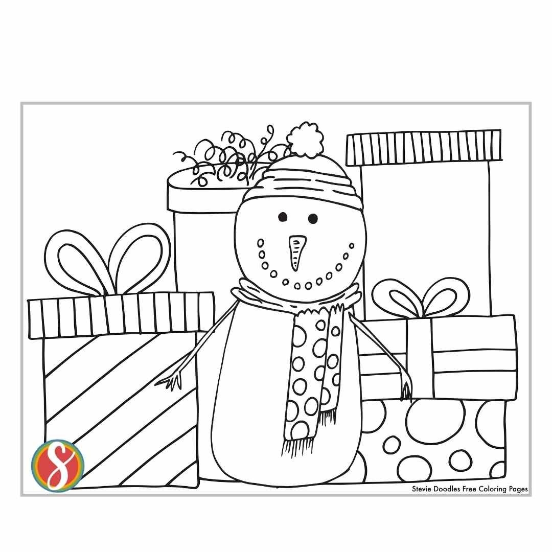 Snowman Free Printable Coloring Pages