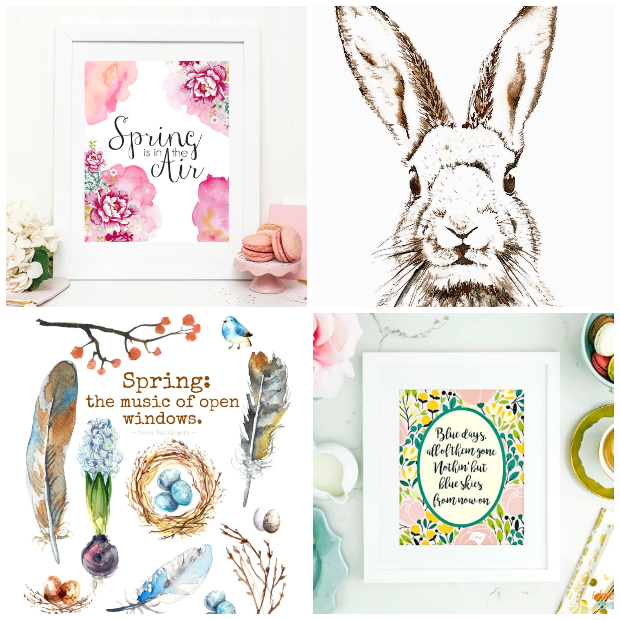 10 Free Spring Printables Bustle U0026 Sew