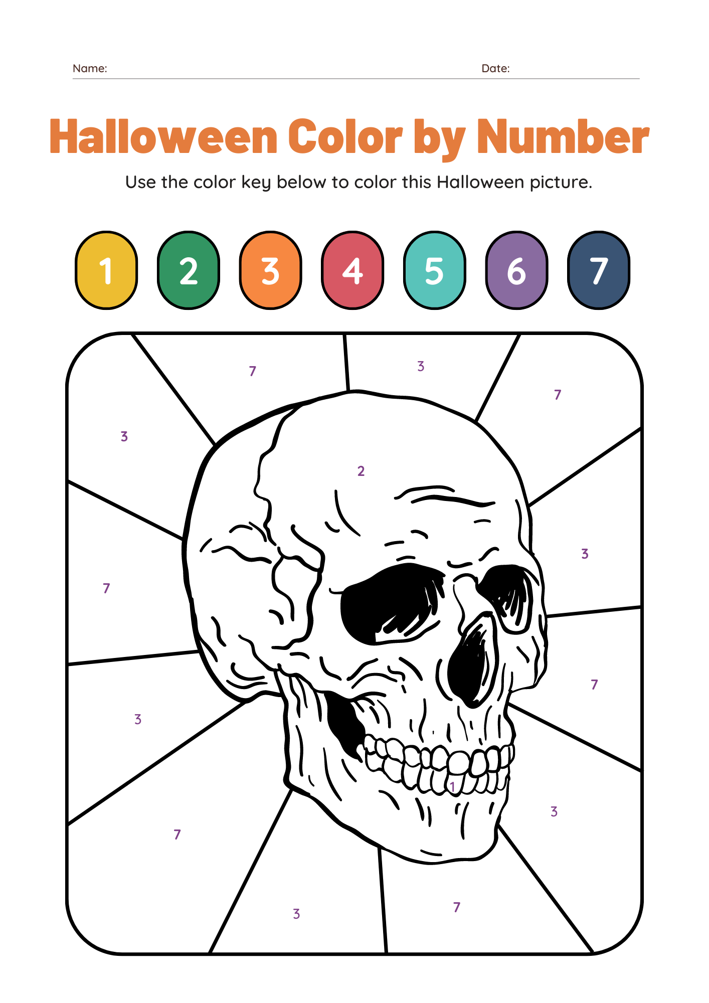 10 Halloween Color By Number Printable Worksheets FREE Xoxoerinsmith