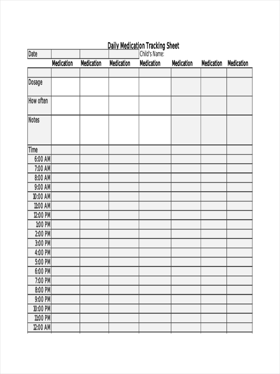 Free Printable Medication Count Sheet
