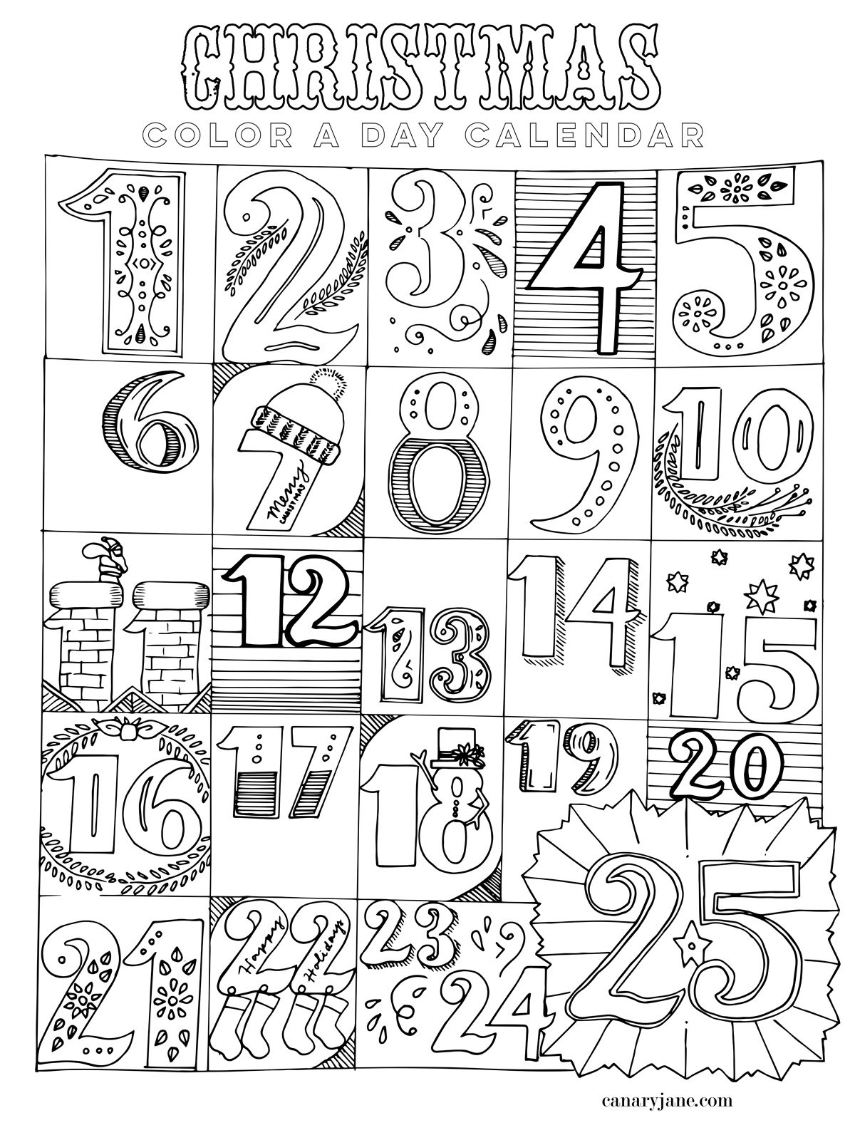 10 Modern DIY Free Printable Advent Calendars You Can Make 