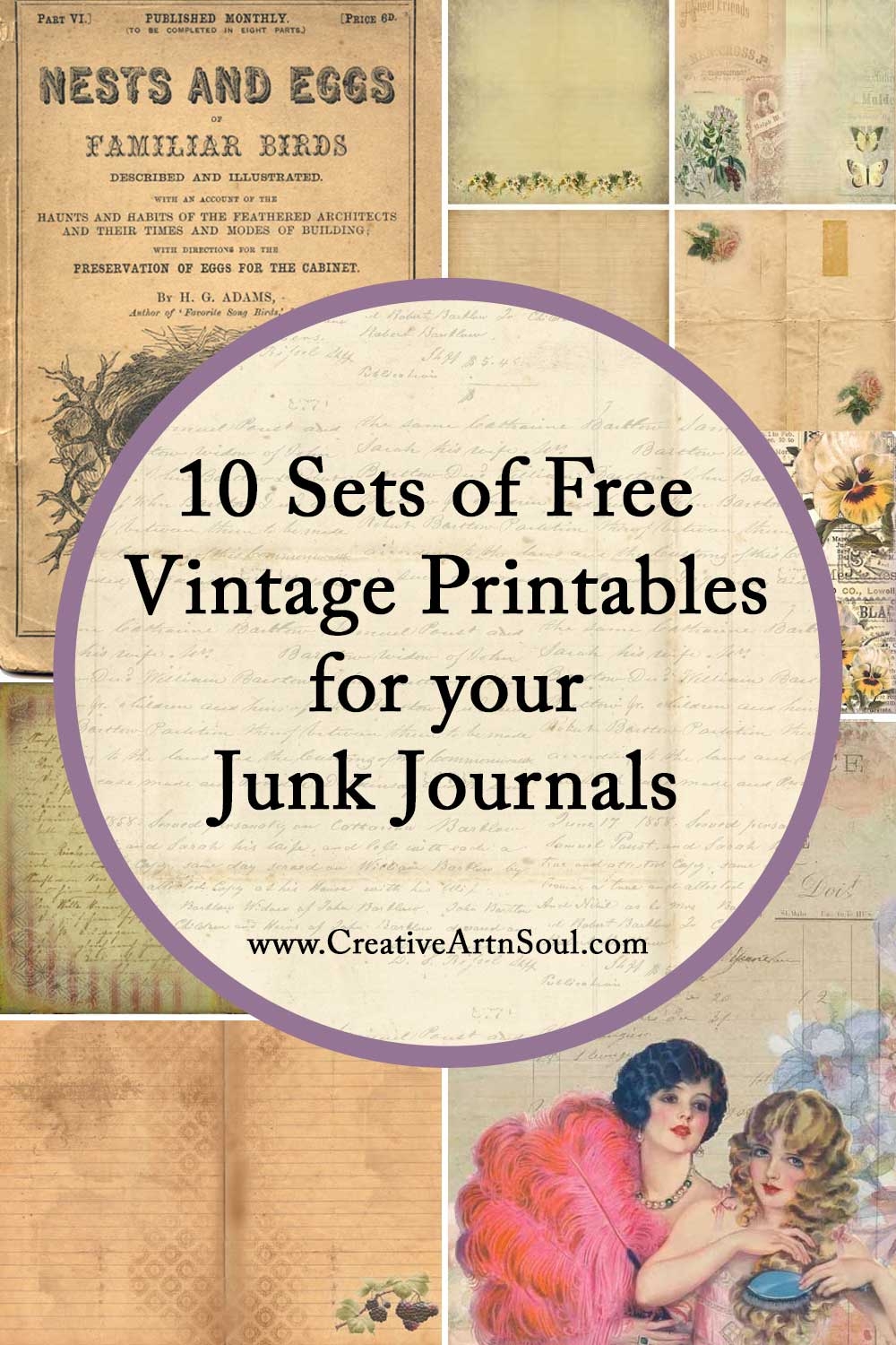10 Sets Of Free Vintage Printables For Your Junk Journals U003e Creative ArtnSoul
