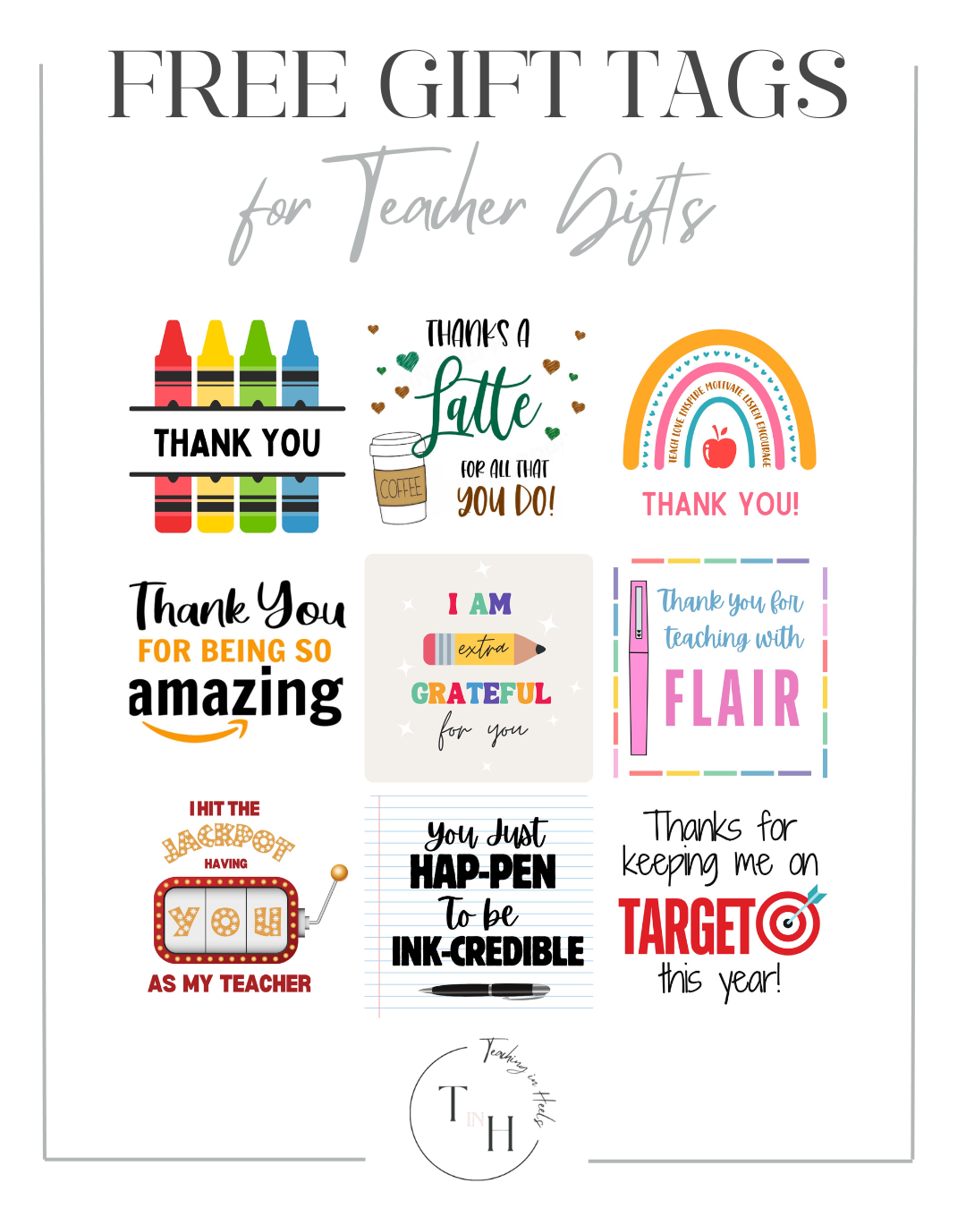 Free Printables For Teacher Appreciation