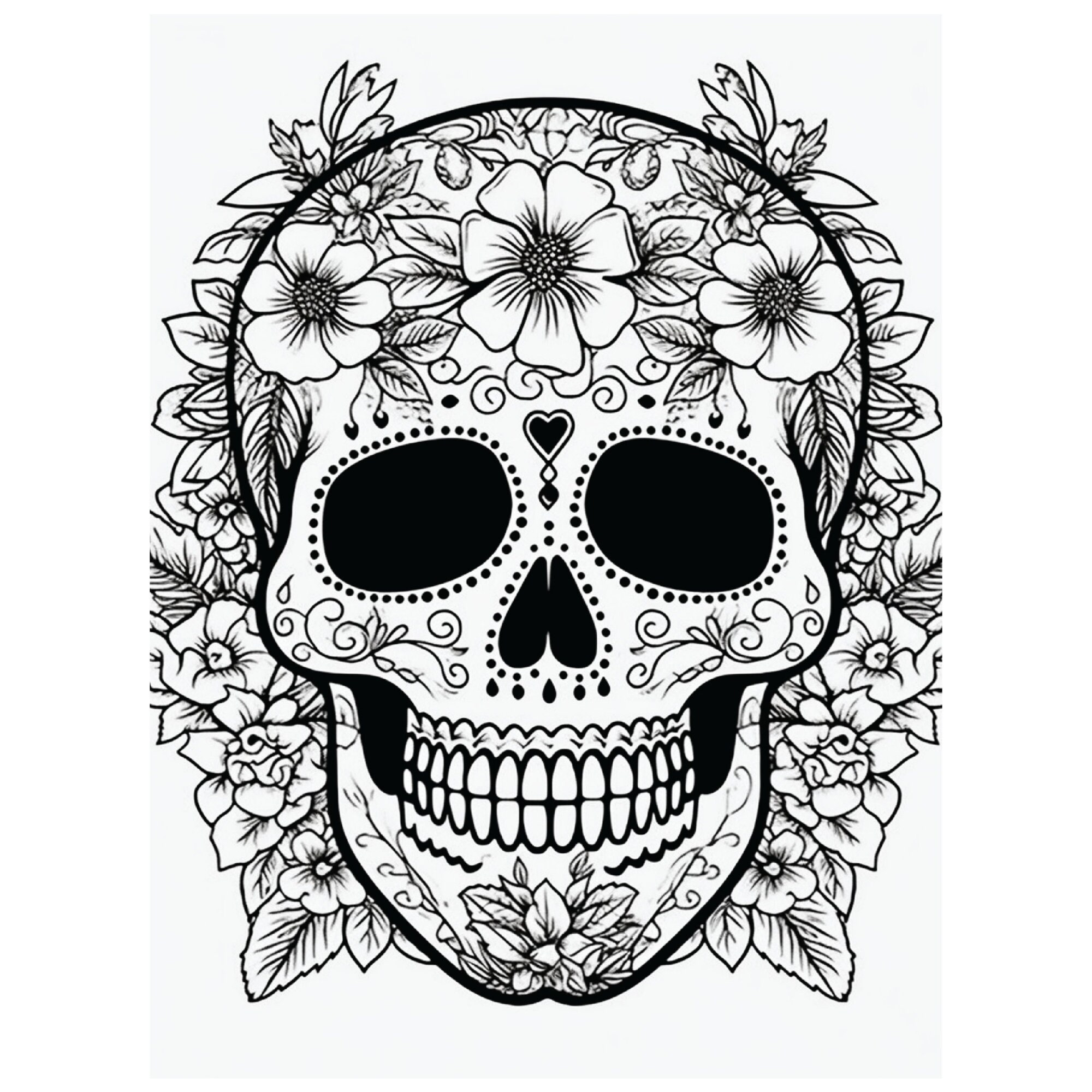 100 Sugar Skulls Coloring Pages Printable Coloring Book 