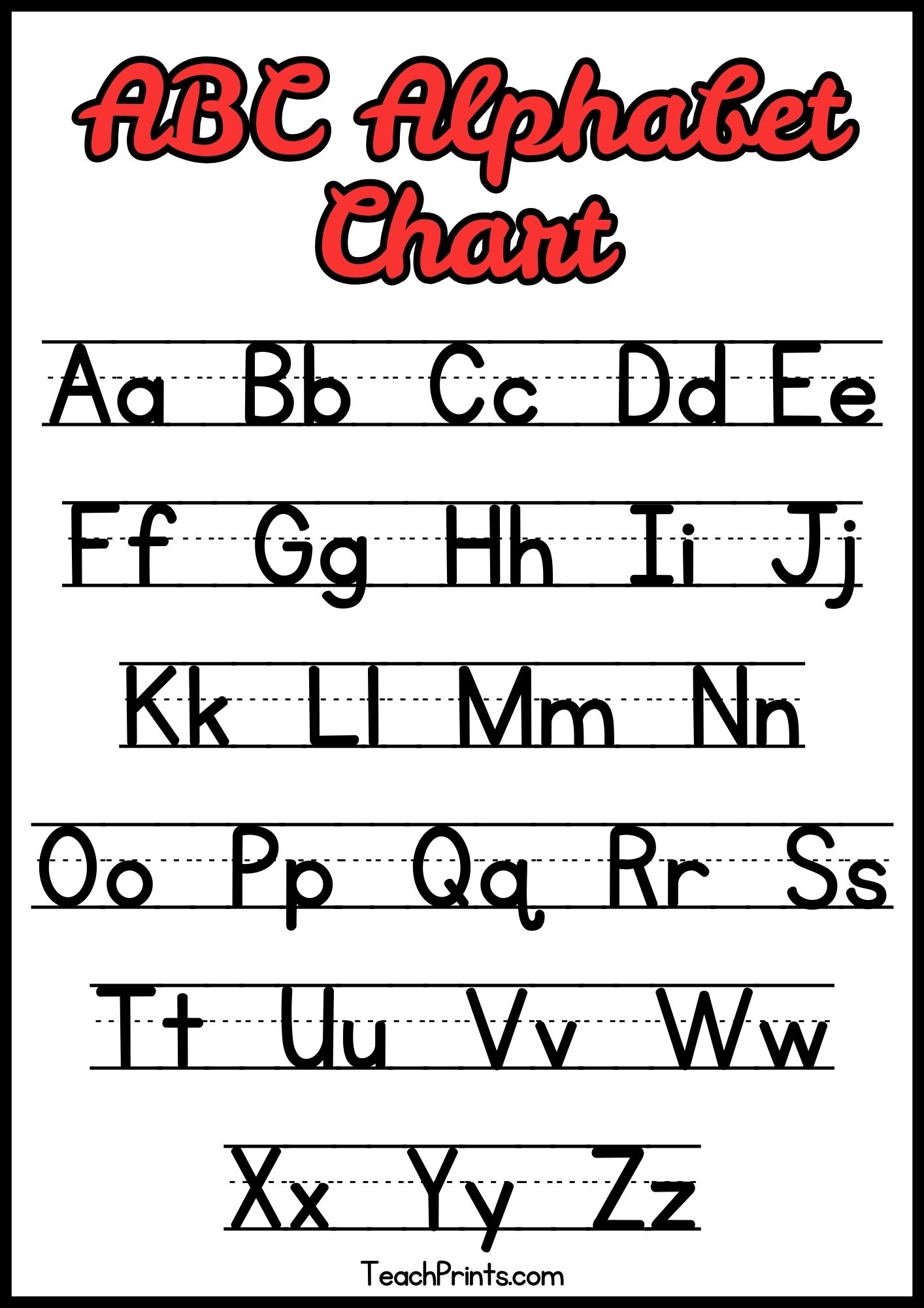 11 Free Printable Alphabet Charts Teach Prints
