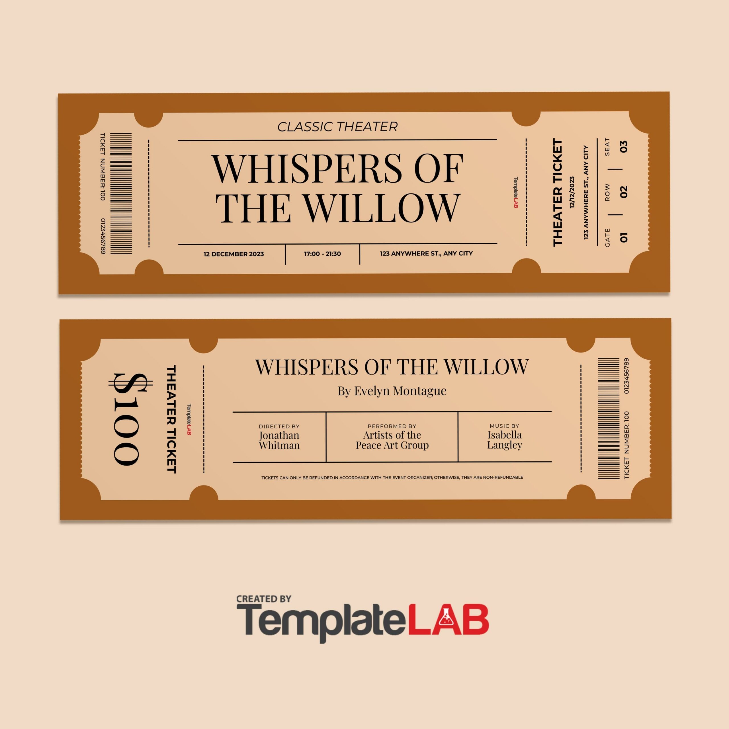 12 FREE Event Ticket Templates Word PowerPoint PSD Worksheets Library