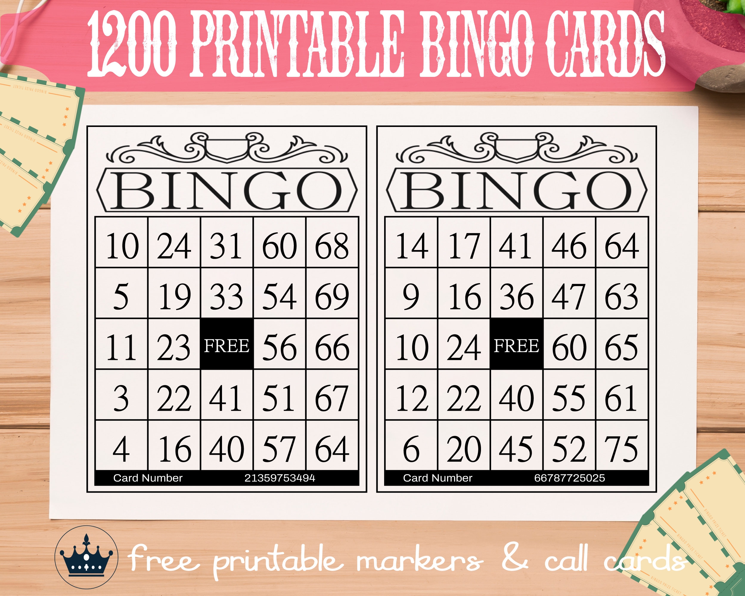 Printable Bingo Cards 1-75 Free