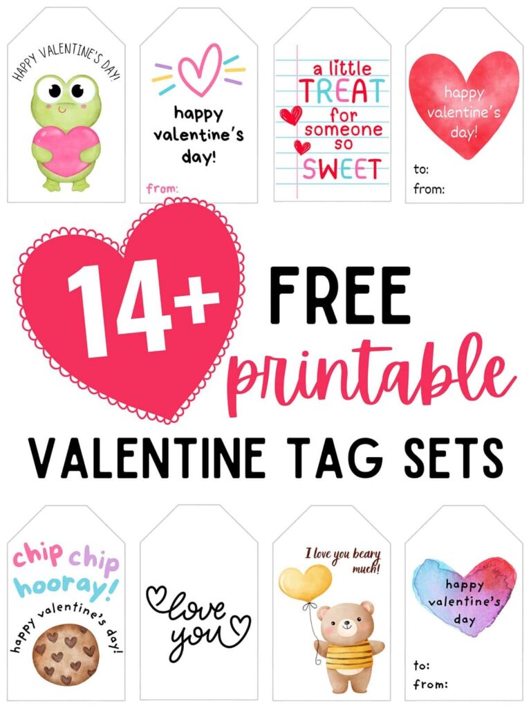 14 Free Printable Valentine s Day Tags Aubree Originals