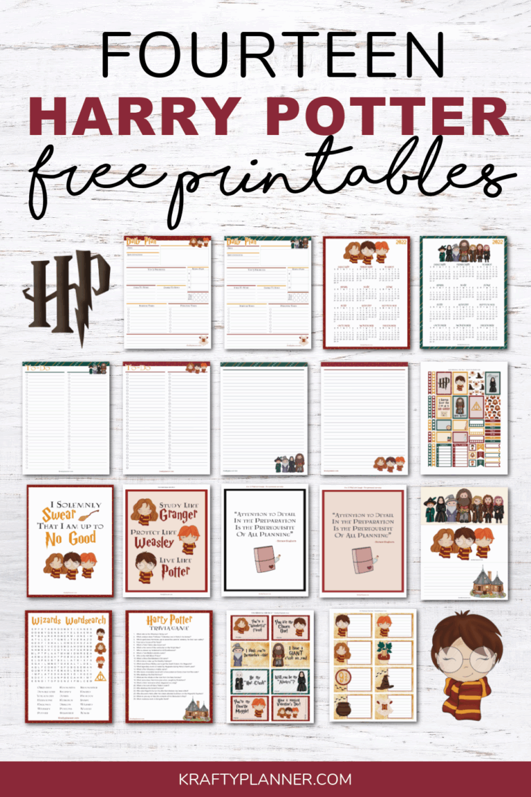 14 Harry Potter Free Printables Krafty Planner