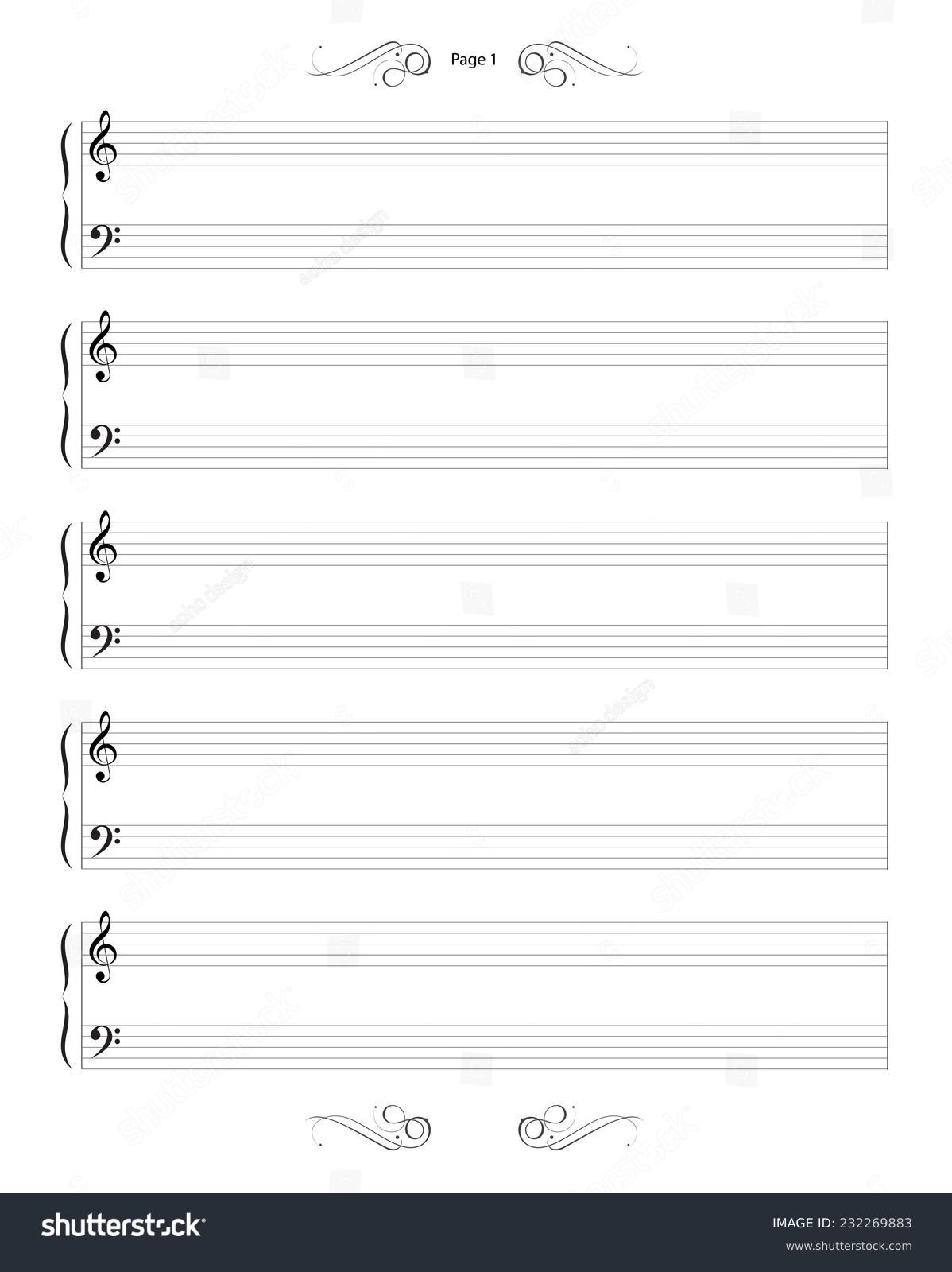 Blank Sheet Music Printable Free