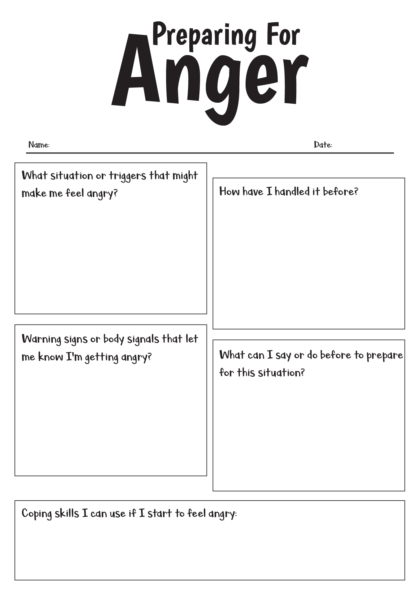 15 Anger Coping Worksheets Free PDF At Worksheeto