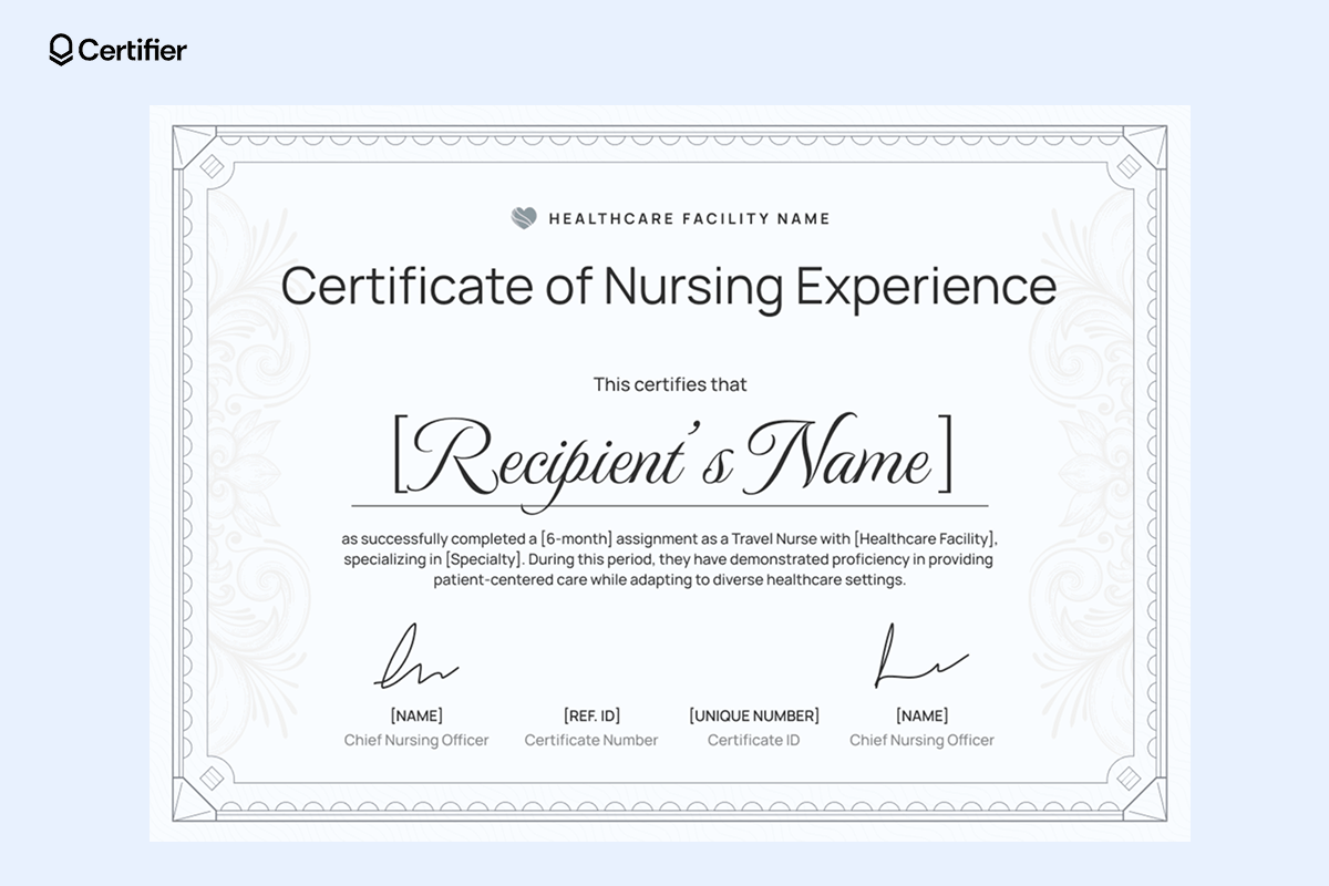 15 Free Printable Nursing Certificate Templates
