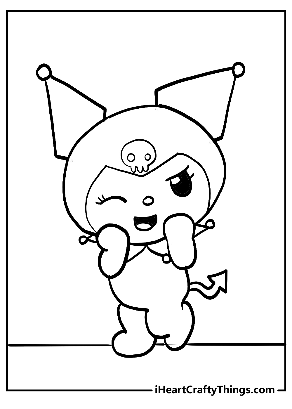 Free Printable Kuromi Coloring Pages