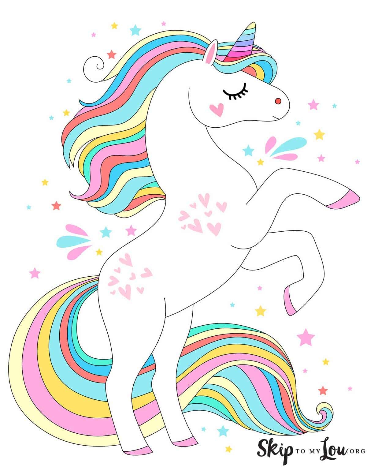 15 Magical Unicorn Coloring Pages Print For Free Skip To My 