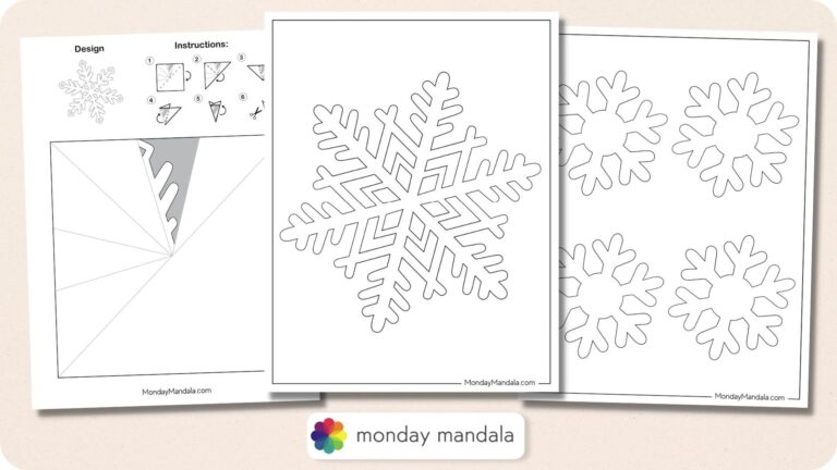 150 Paper Snowflake Templates Free PDF Printables 