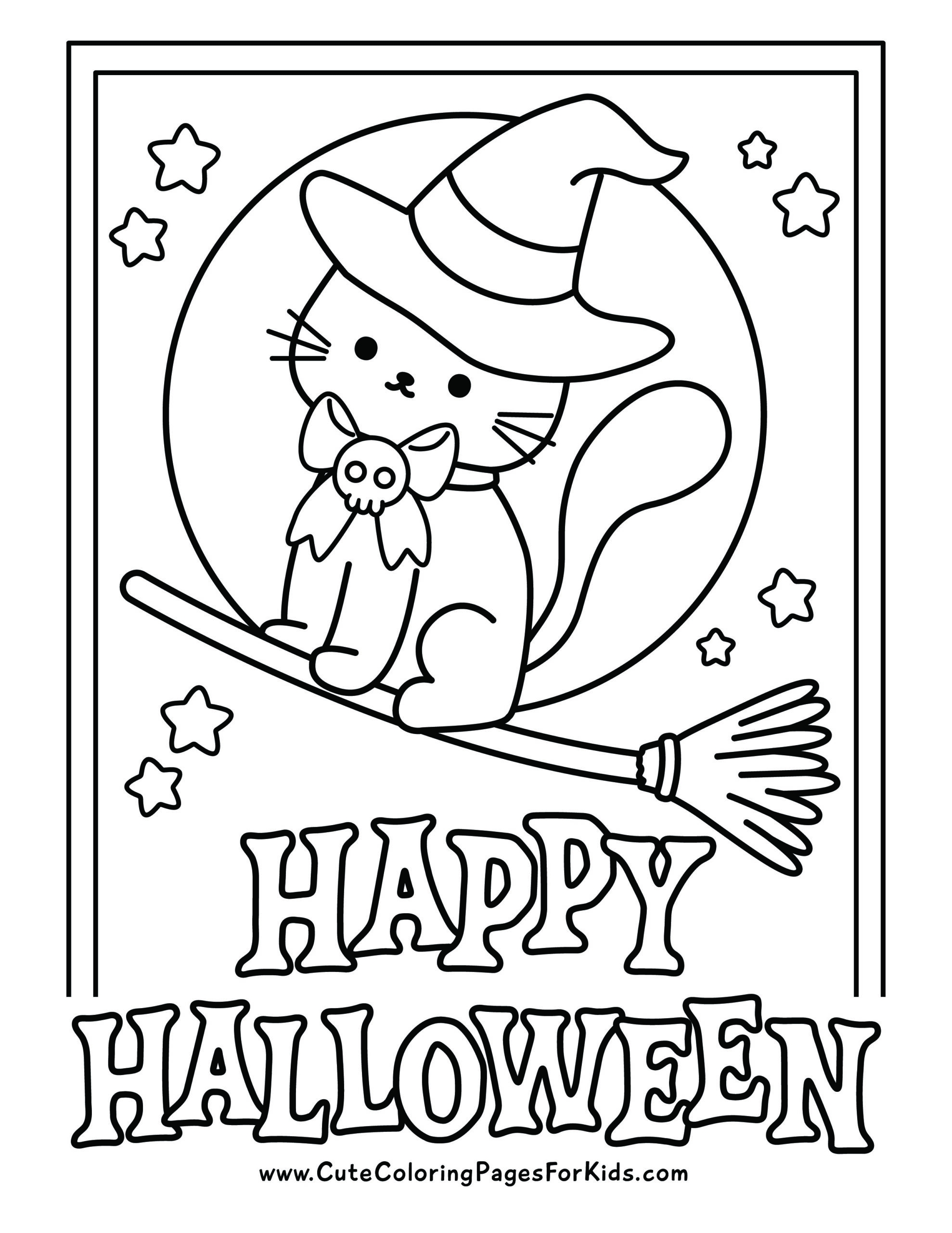 18 Cute Halloween Coloring Pages Free Printable PDFs Cute 