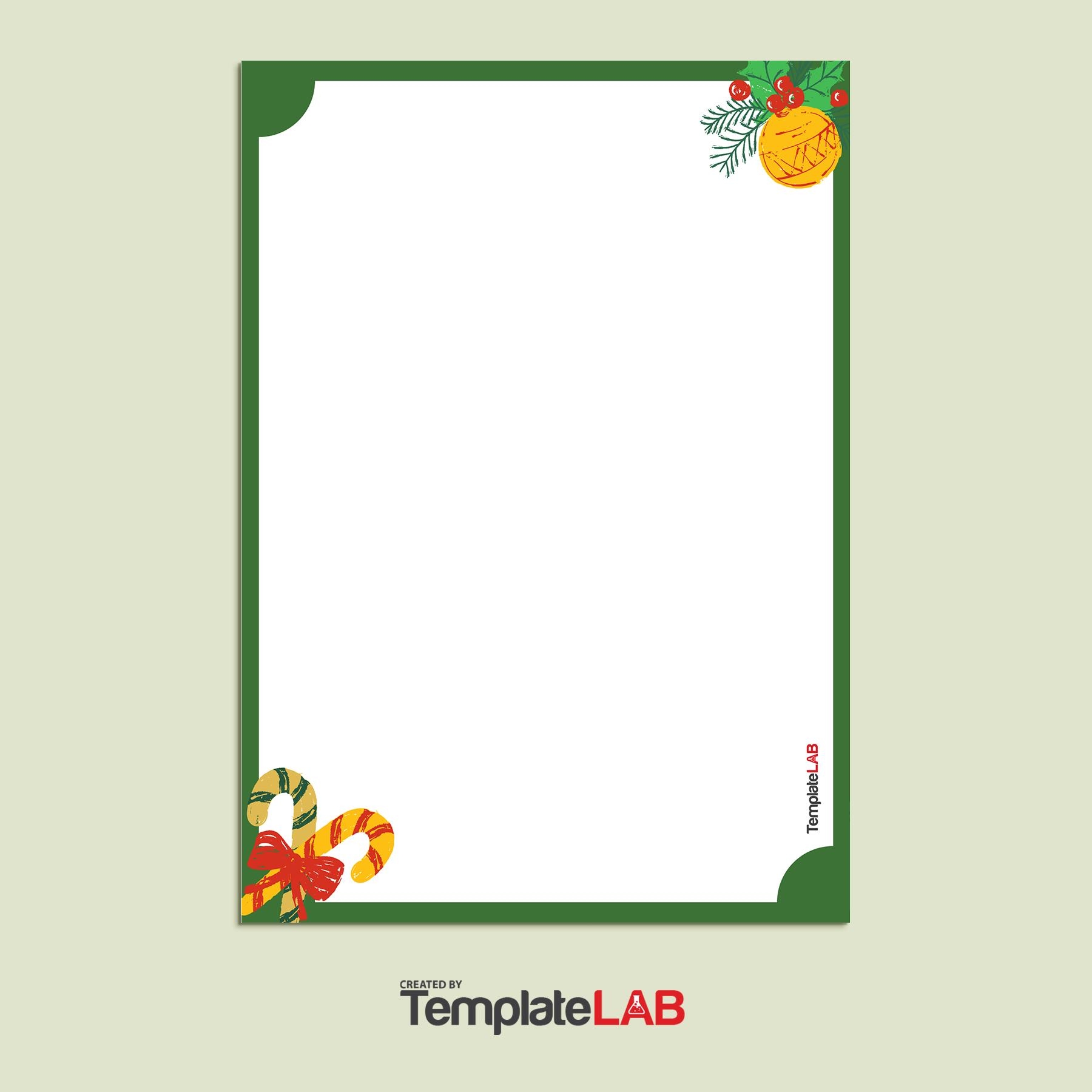 Free Printable Christmas Border Stationery