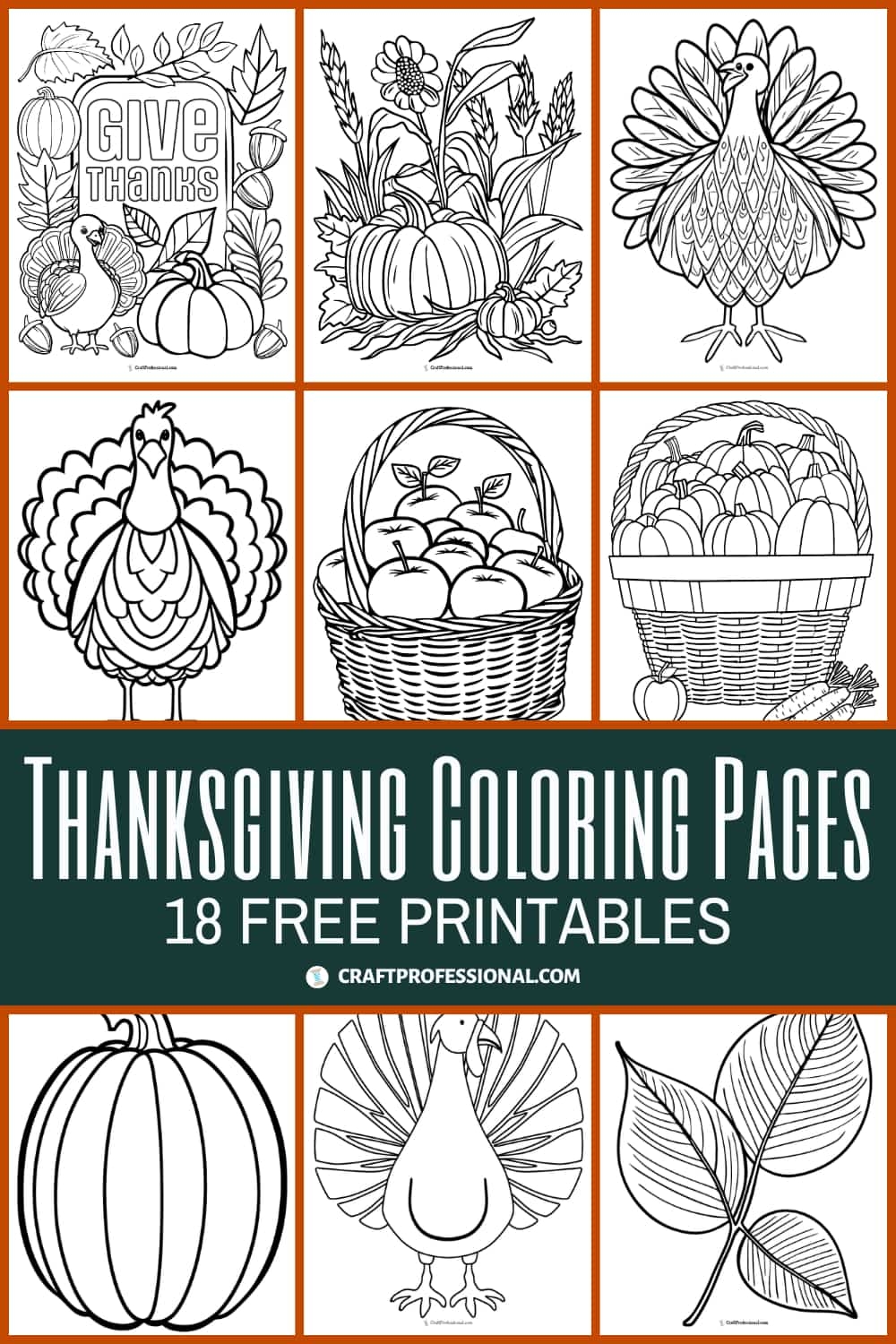 Free Thanksgiving Coloring Pages Printables