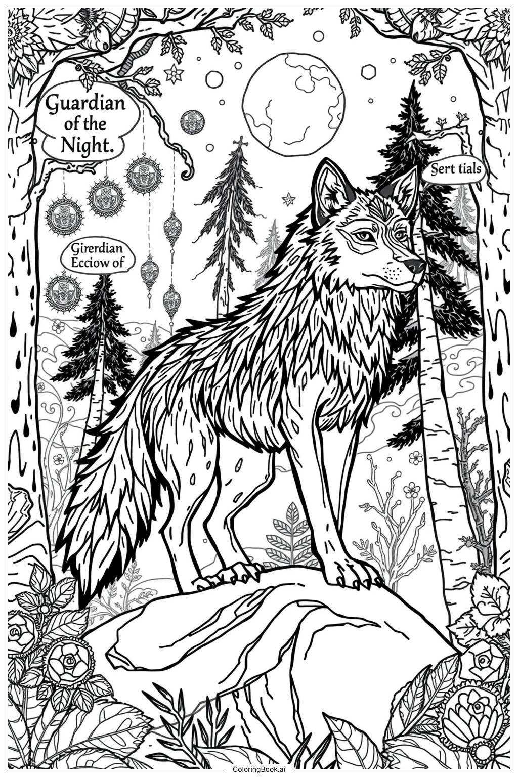 Wolf Coloring Pages Free Printable