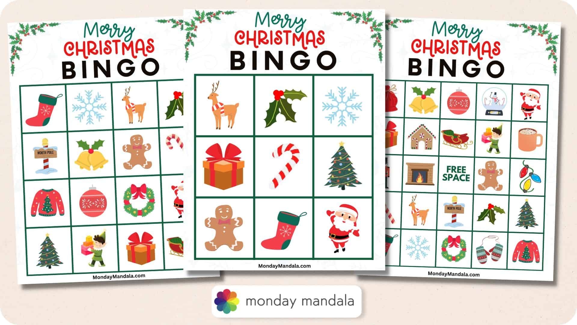 Free Holiday Bingo Cards Printable