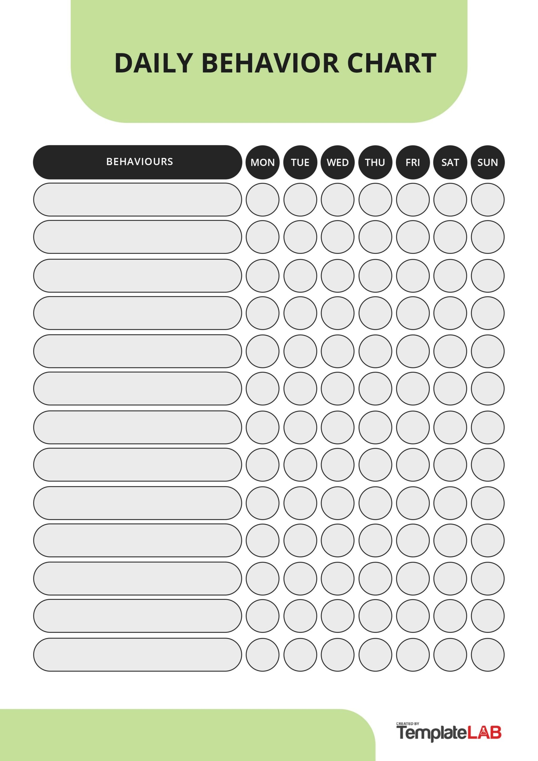 Free Printable Behavior Charts Pdf