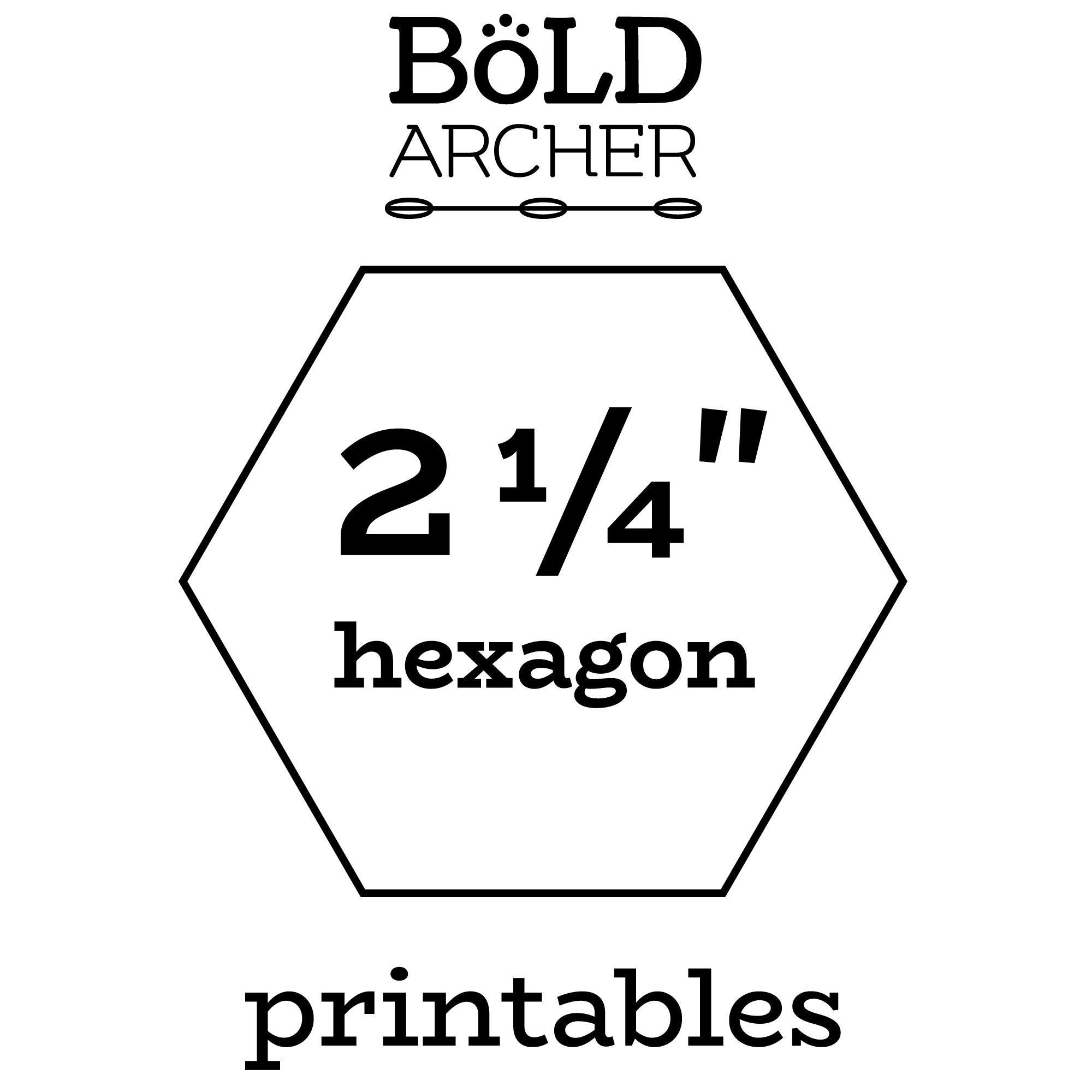 2 1 4 Inch Hexagon EPP Template Etsy