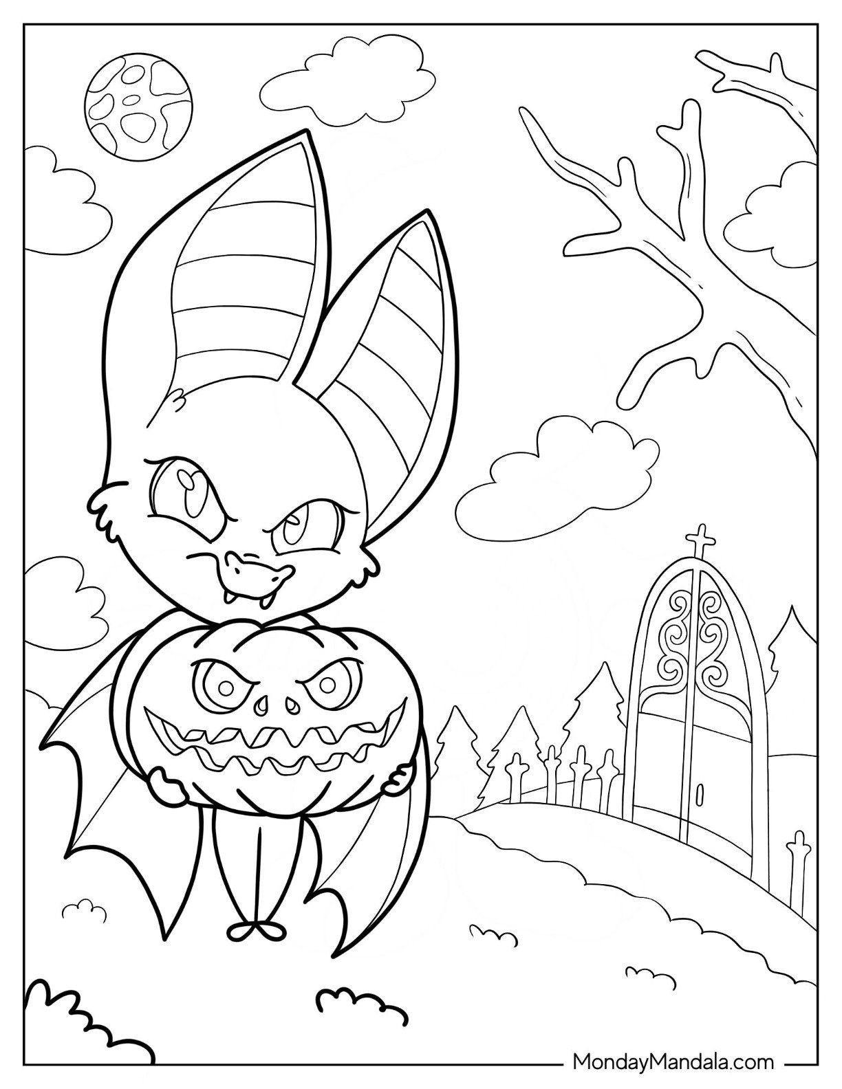 Free Printable Bat Coloring Pages
