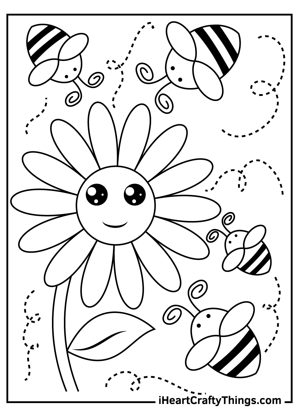 Free Printable Bee Coloring Pages