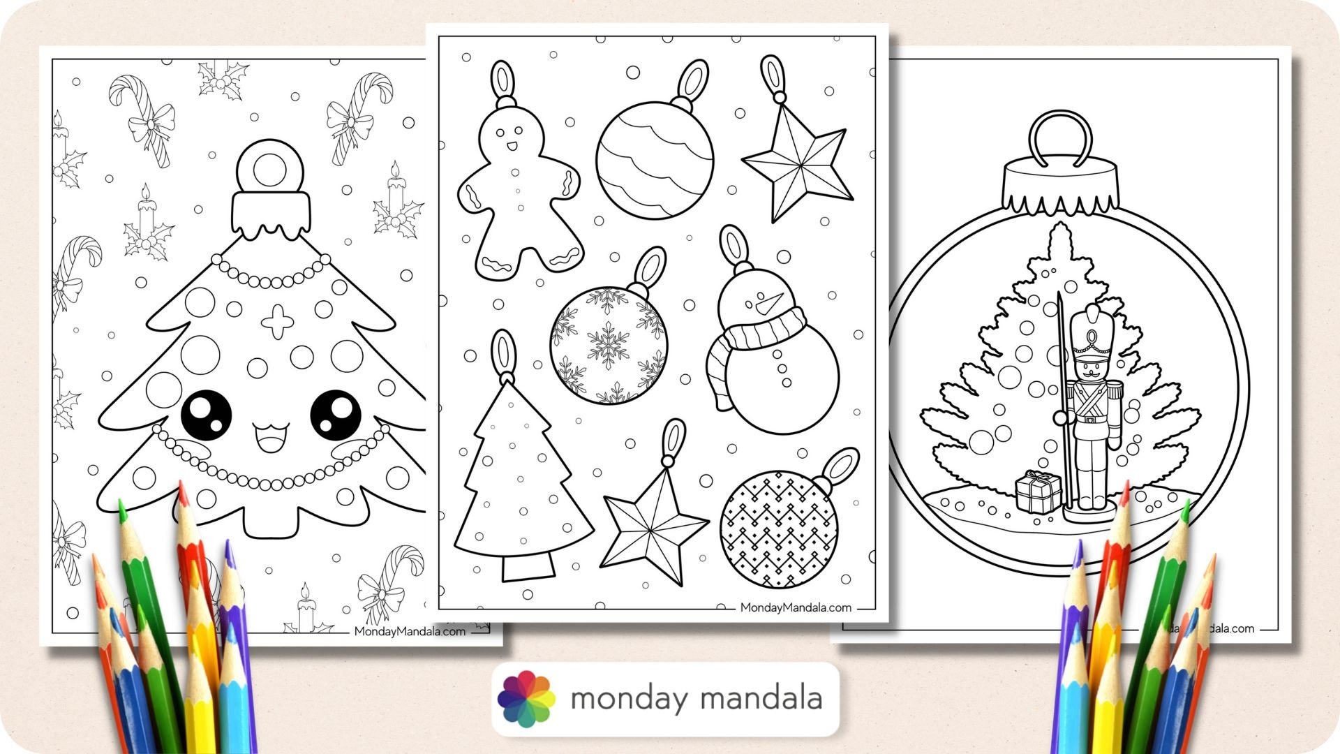 20 Christmas Ornament Coloring Pages Free Printables 