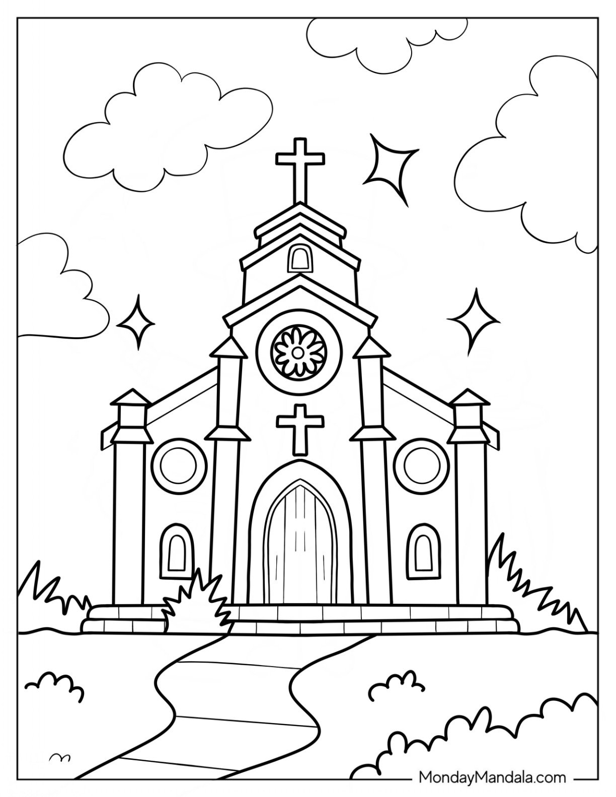 Free Printable Church Coloring Pages