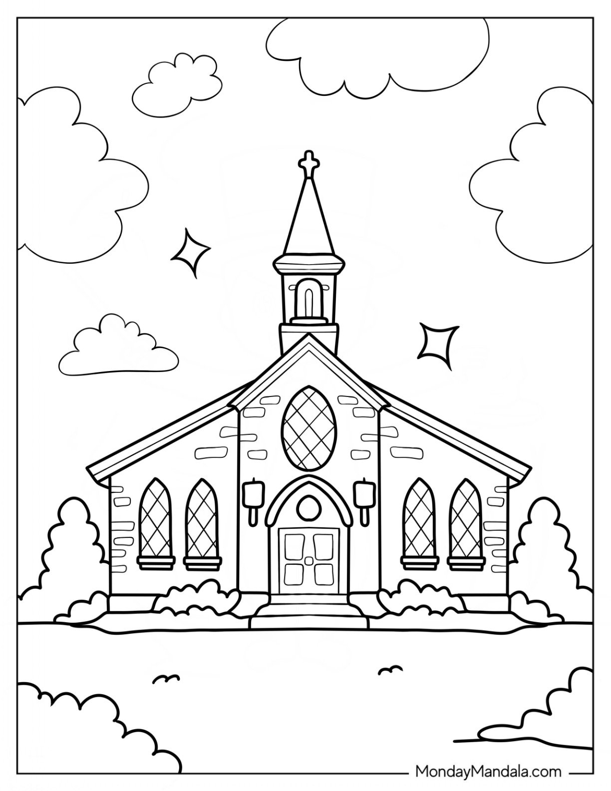 20 Church Coloring Pages Free PDF Printables 