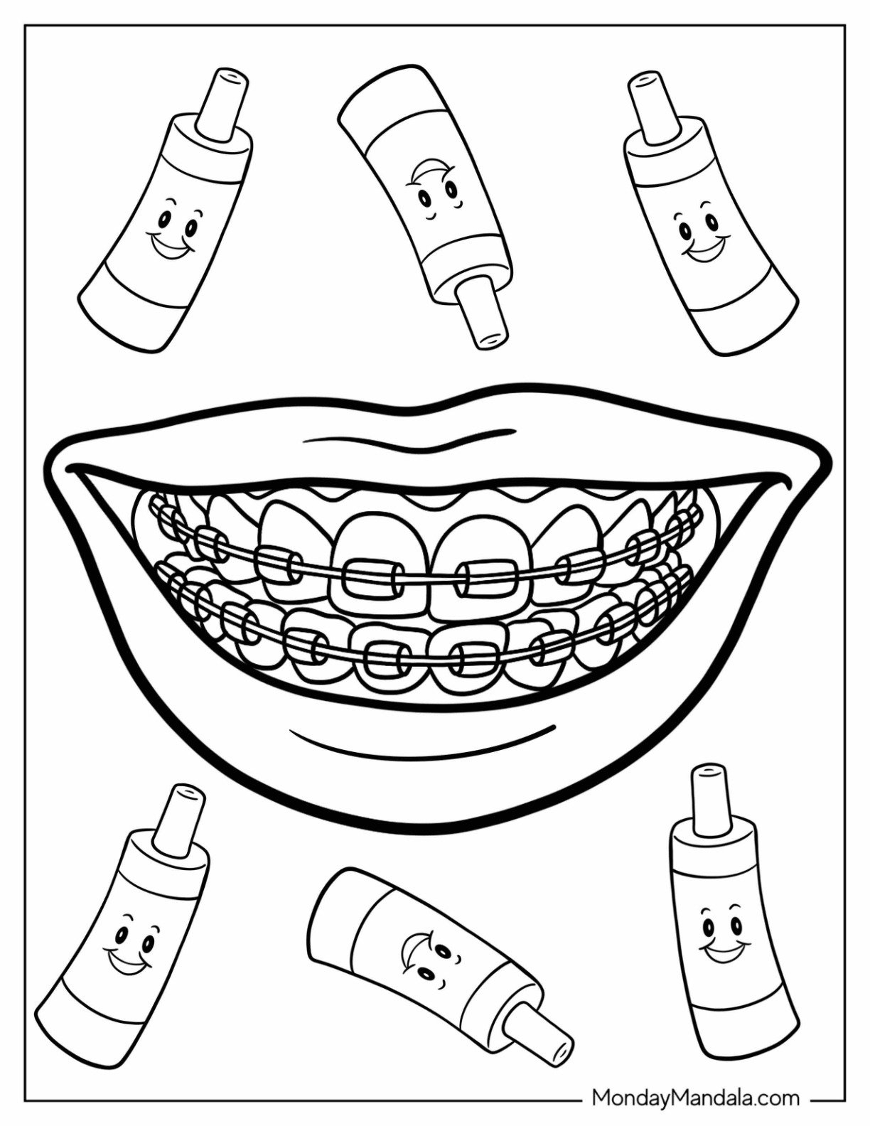 20 Dentist Coloring Pages Free PDF Printables 