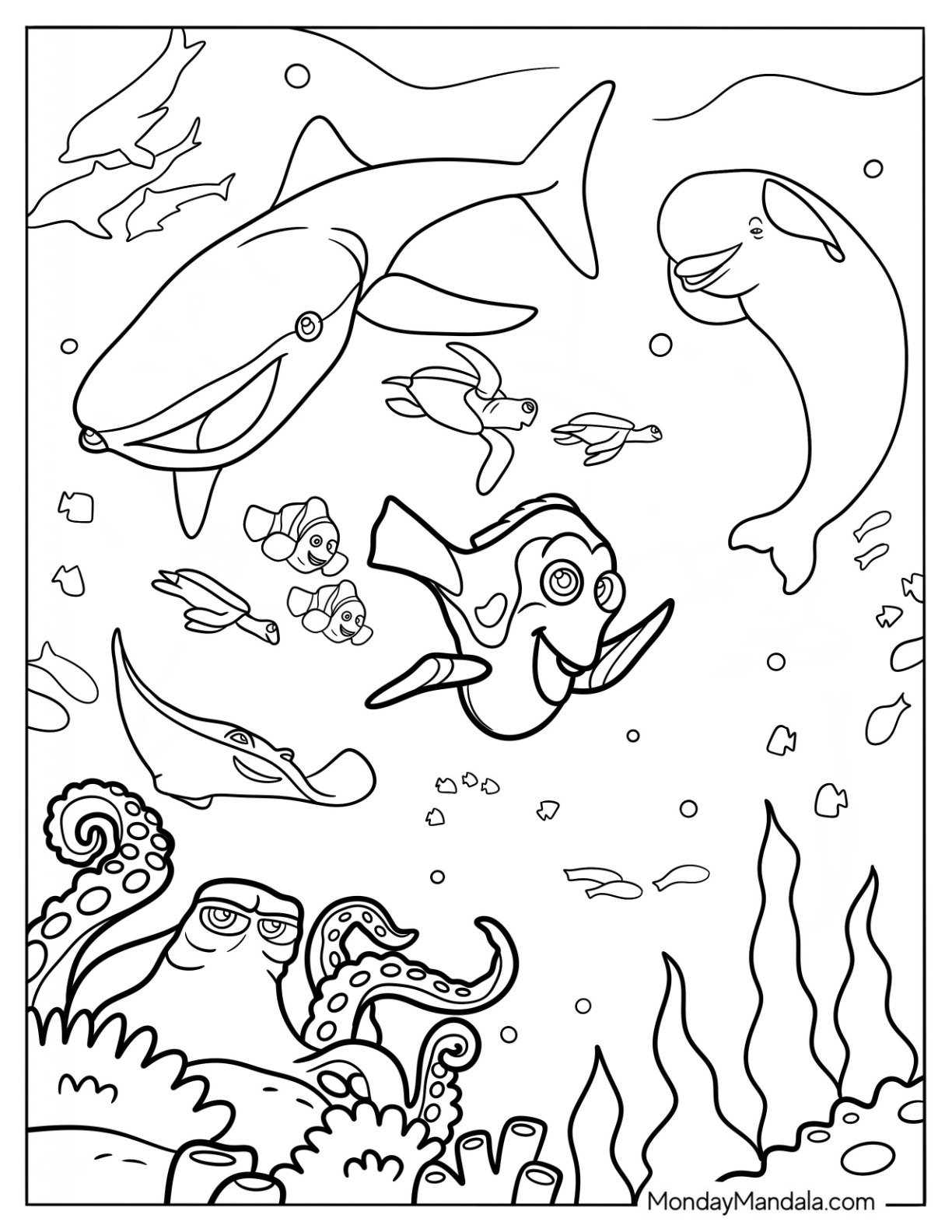 Free Printable Finding Nemo Coloring Pages