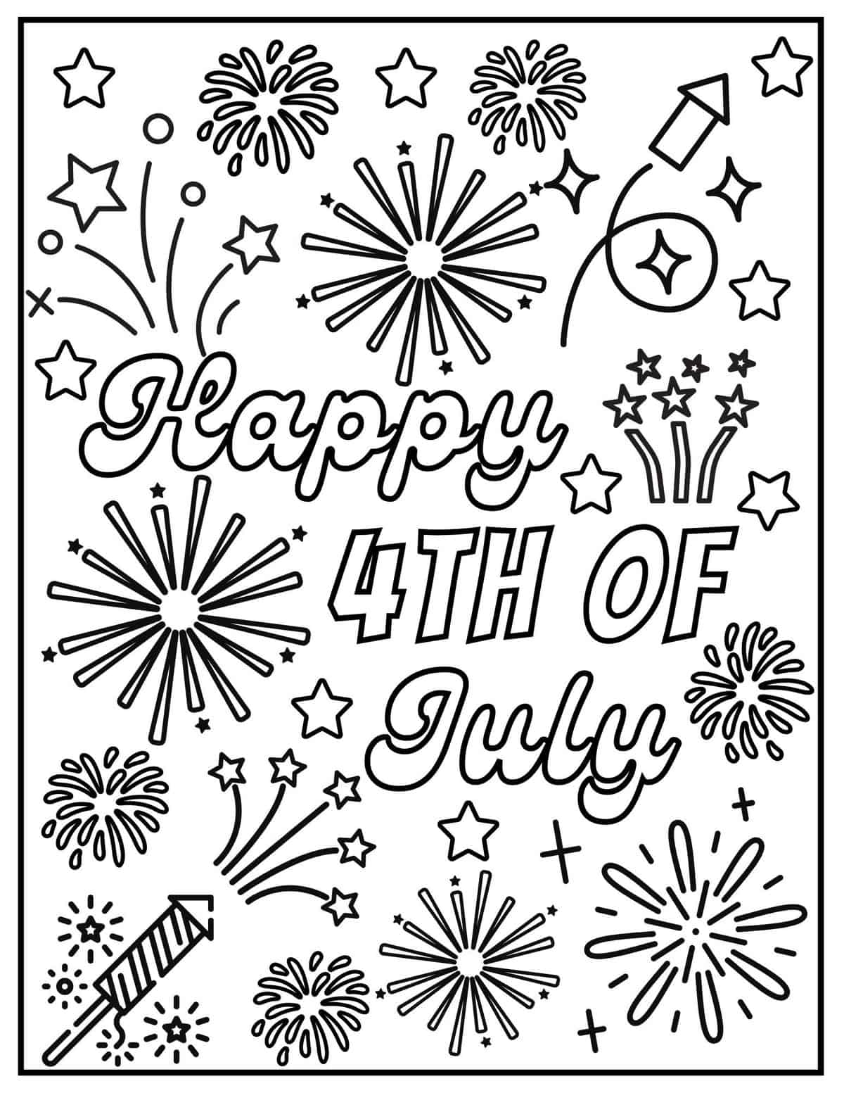 July 4th Coloring Pages Free Printable