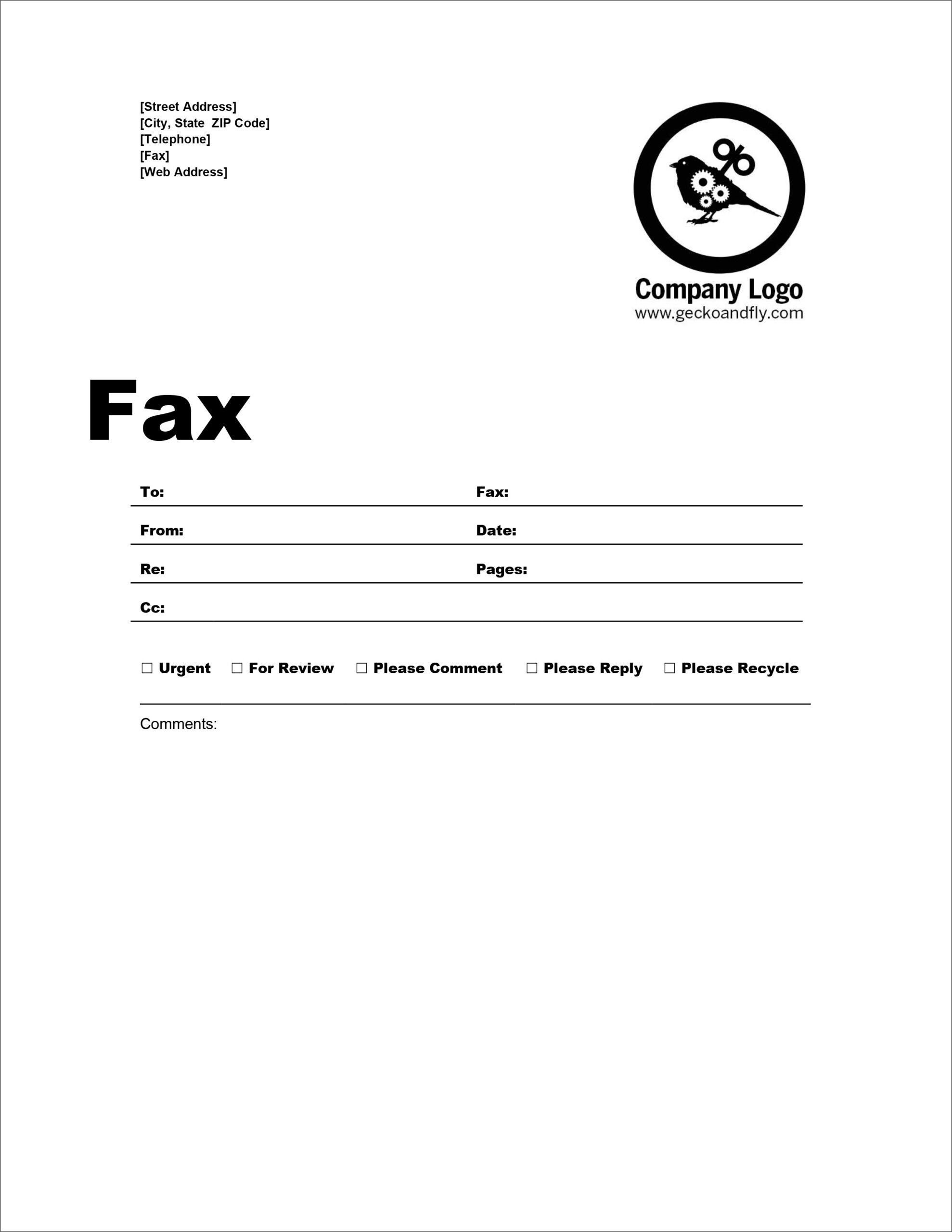 Free Printable Fax Cover Page