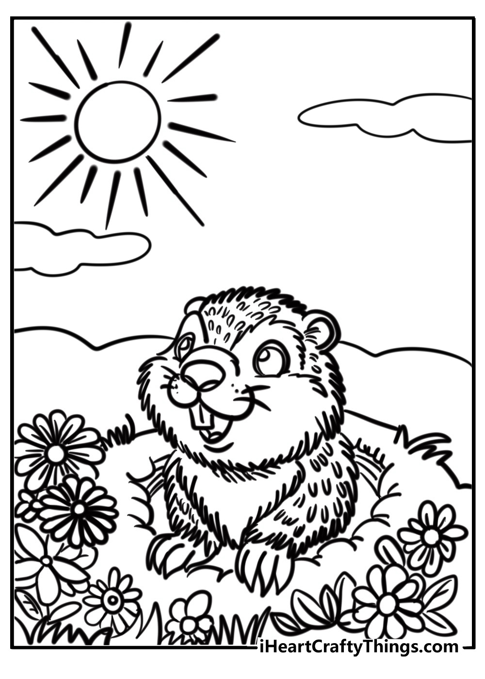 Free Printable Groundhog Coloring Pages