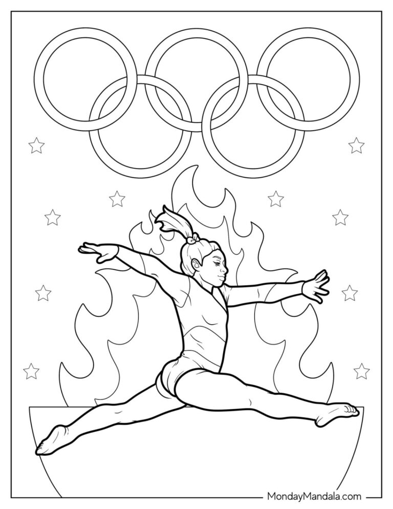 20 Gymnastics Coloring Pages Free PDF Printables 