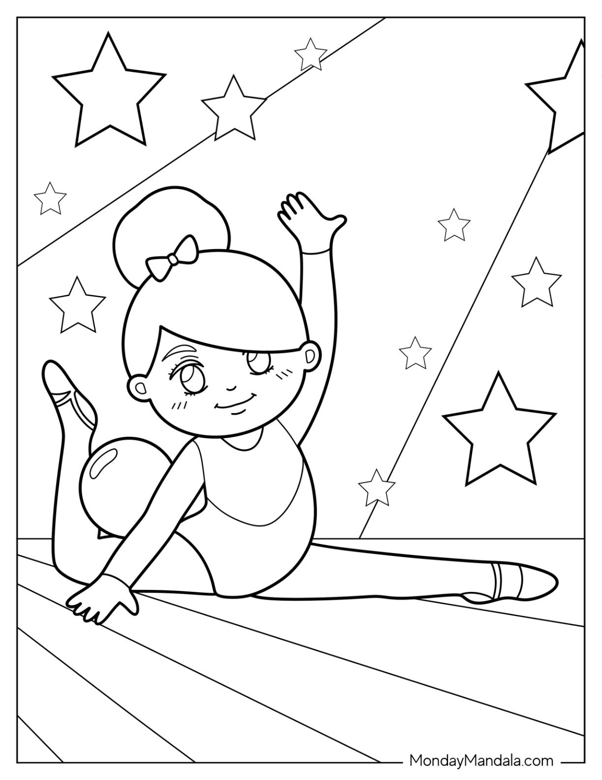20 Gymnastics Coloring Pages Free PDF Printables 